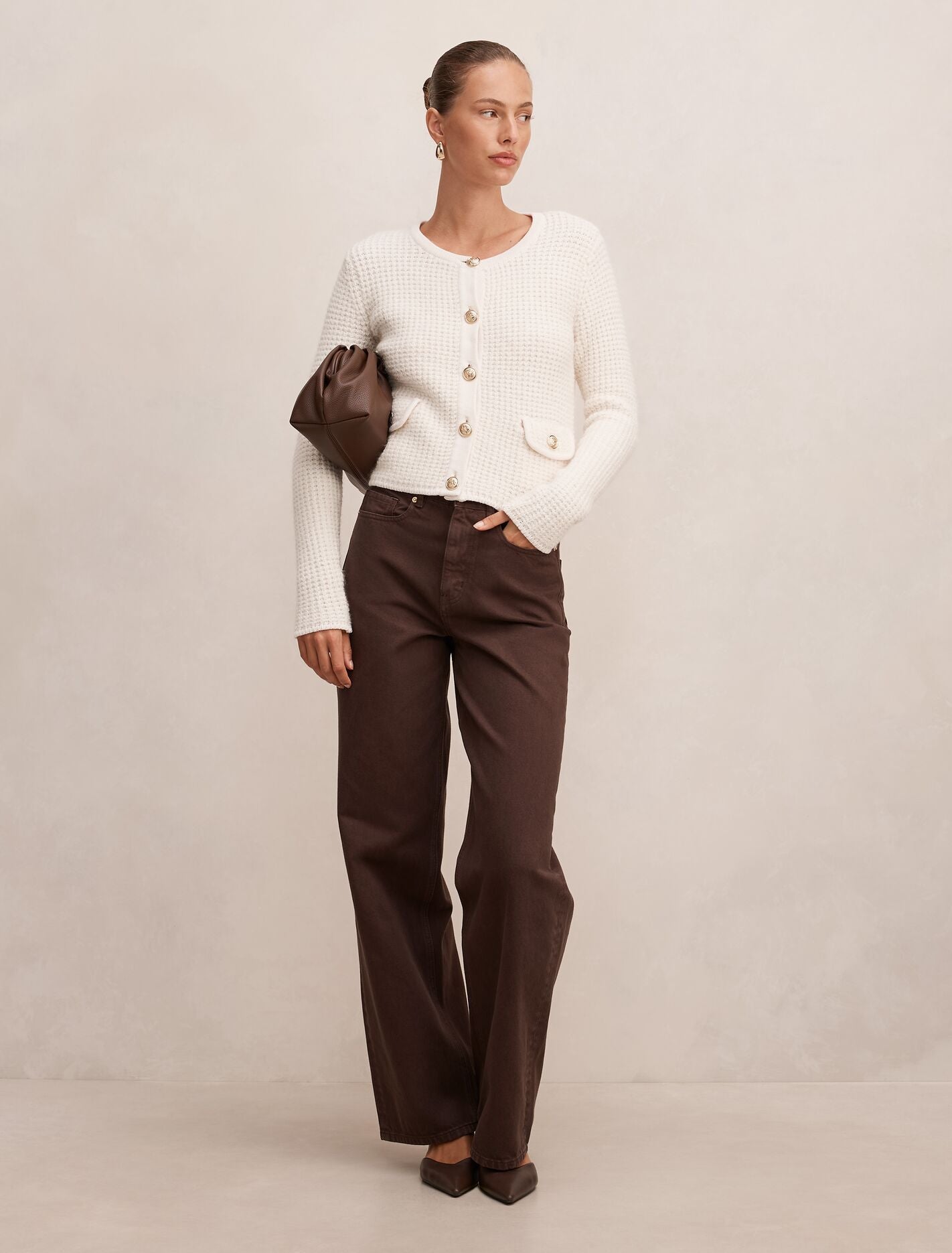 Celine Fluffy Stitch Cardigan Forever New