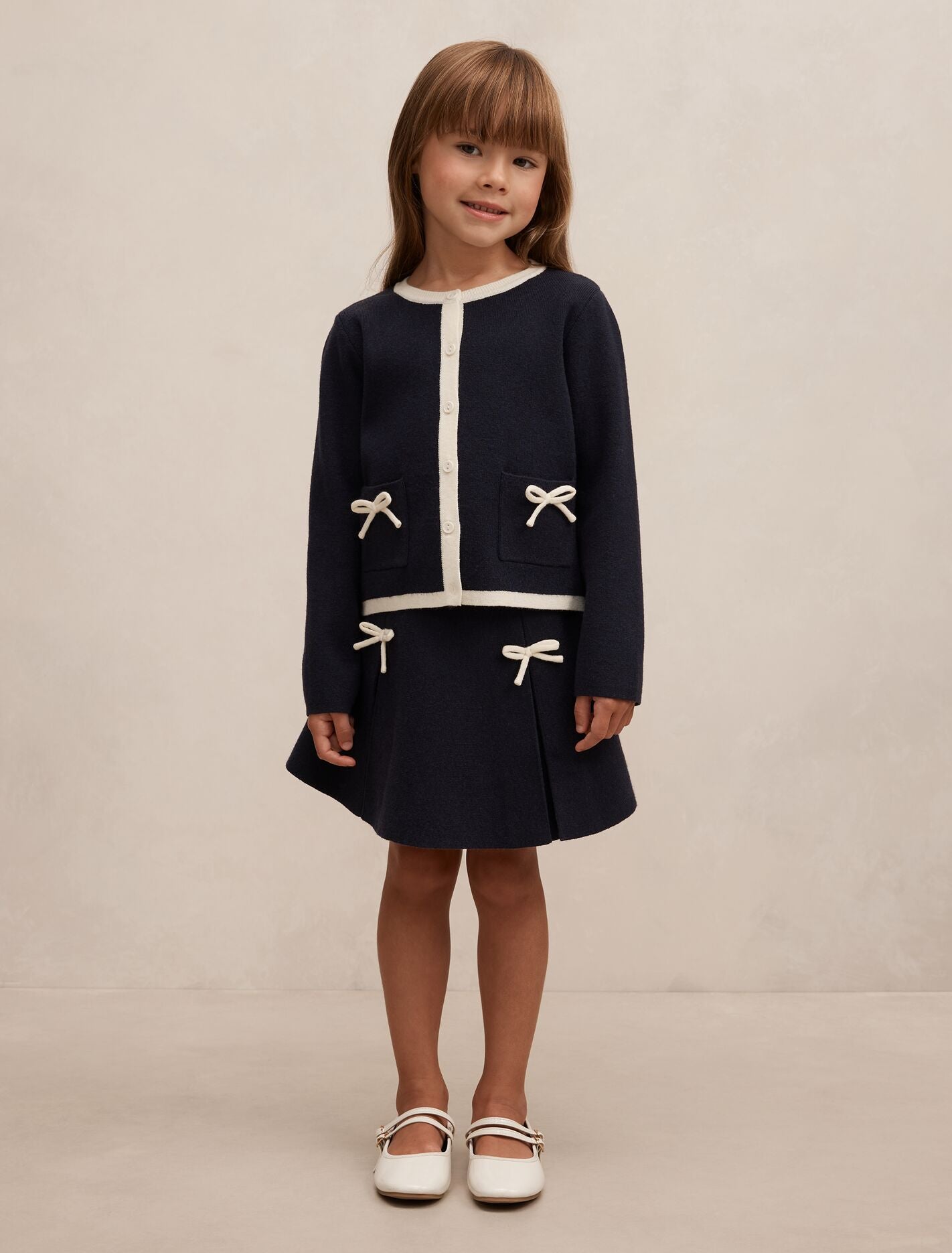 Coco Bow Girls Knit Skirt Forever New