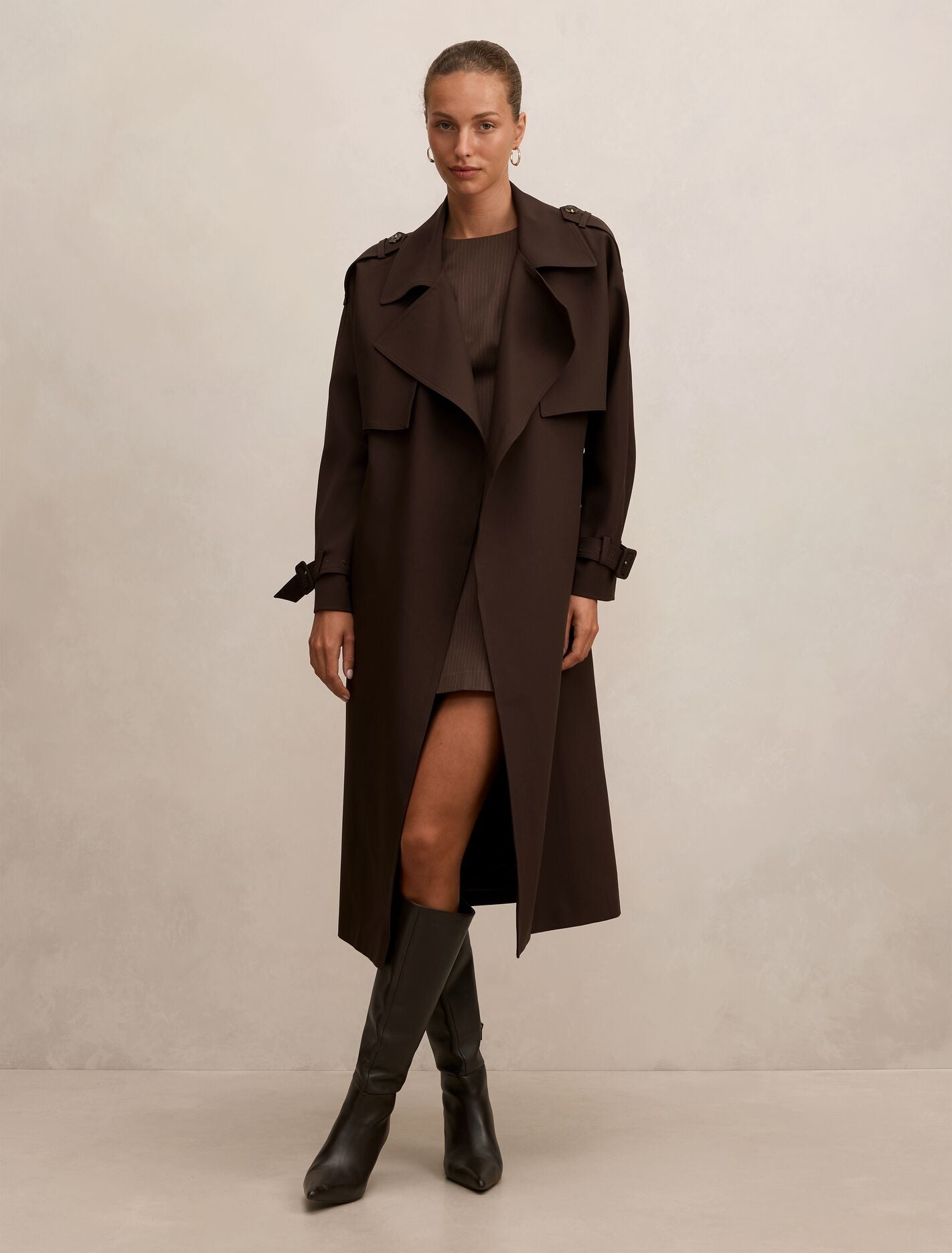 Ivy Belted Trench Coat Chocolate | Forever New
