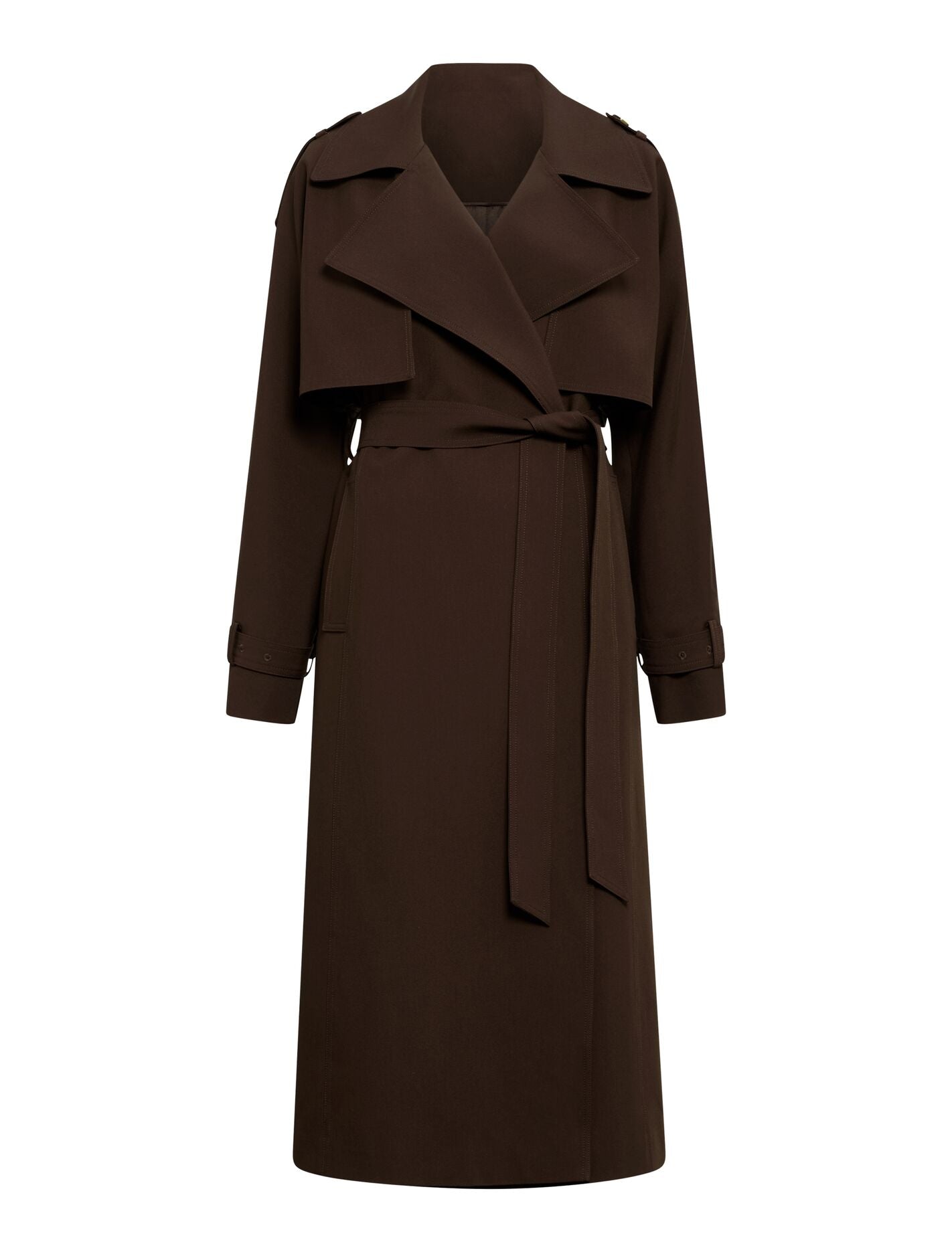 Ivy Belted Trench Coat Chocolate | Forever New