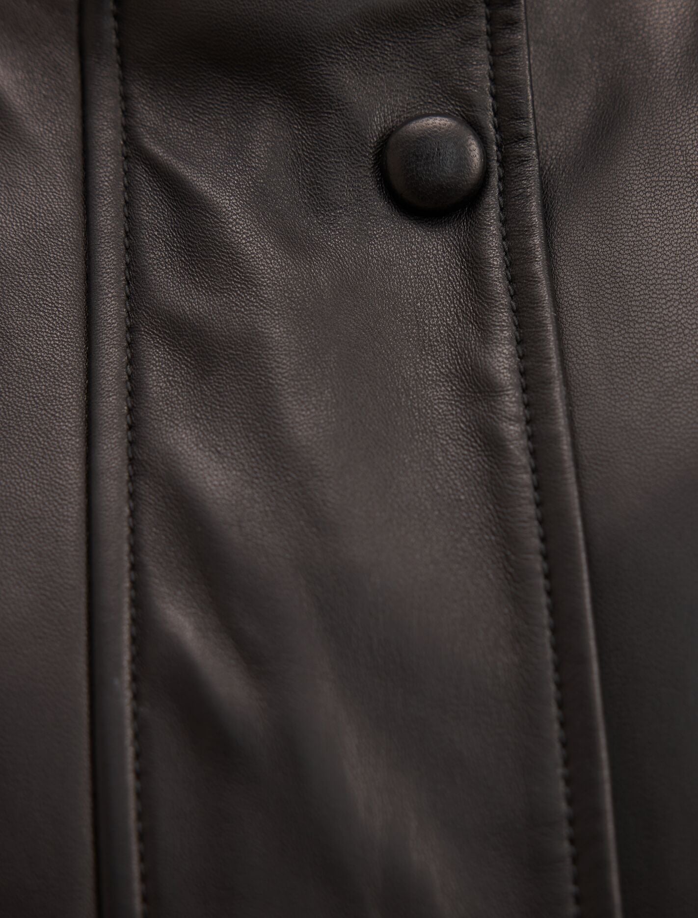 Ava Leather Funnel Neck Bomber Jacket Forever New