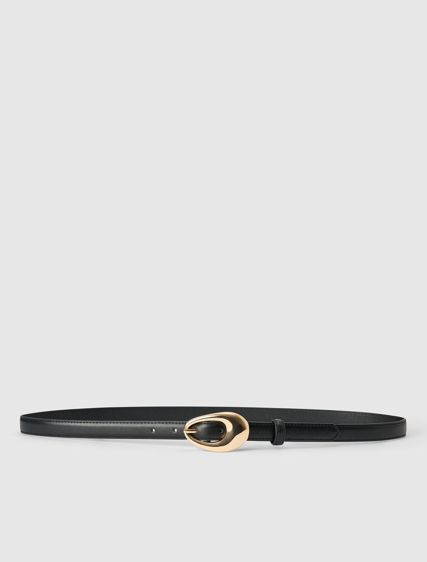 Regina Round Buckle Belt Black Forever New