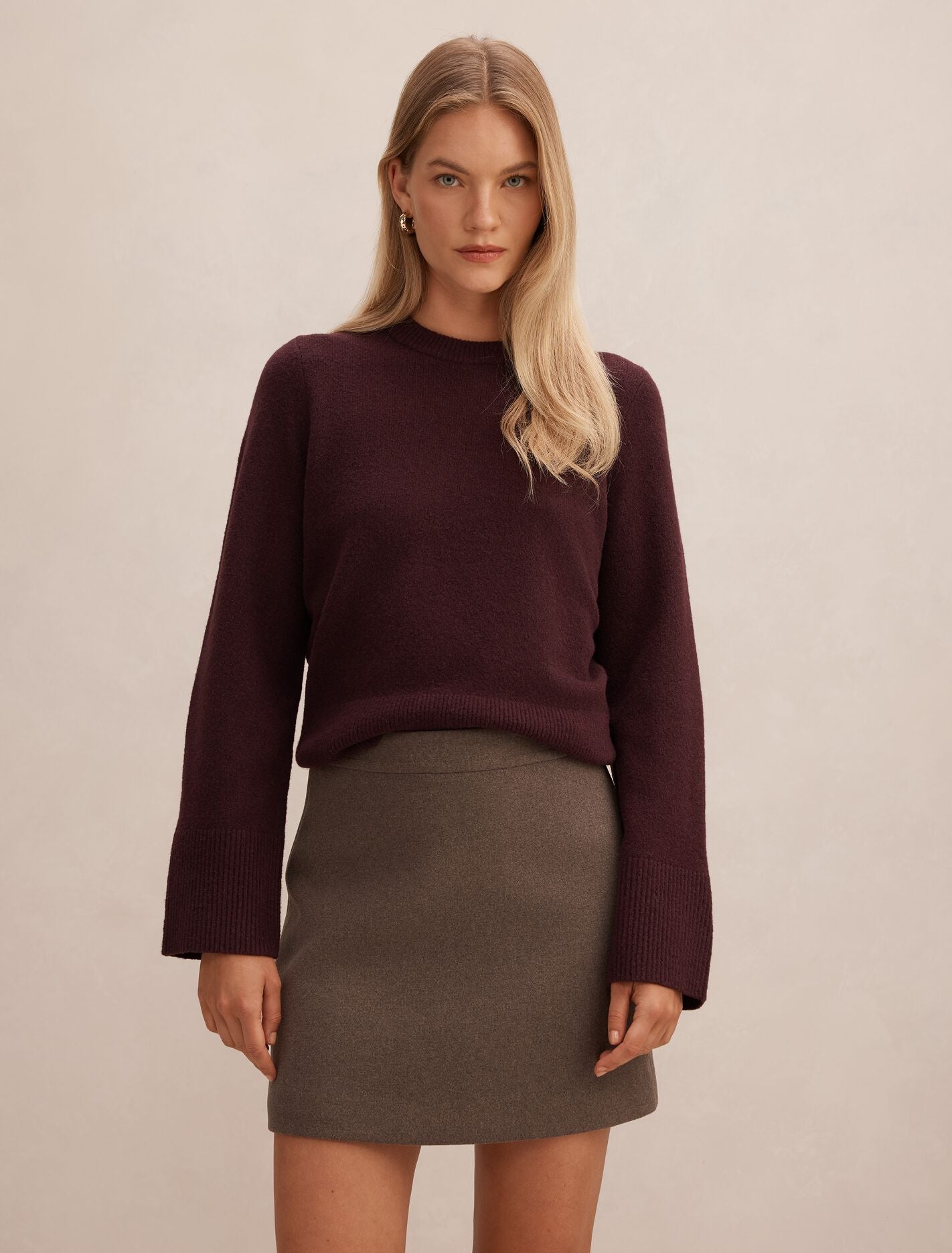 Natalie Knitted Sweater Grape Punch | Forever New