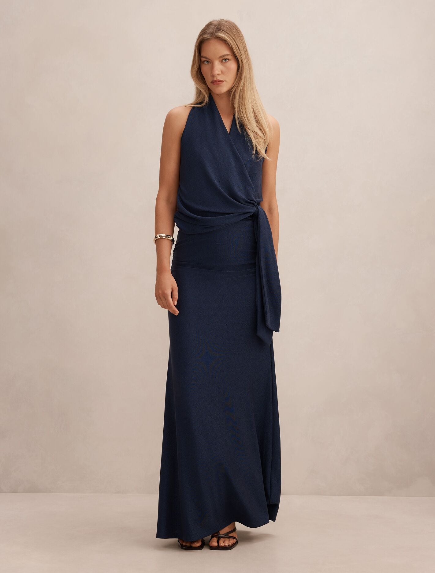 Matilda Metallic Flute Maxi Skirt Forever New