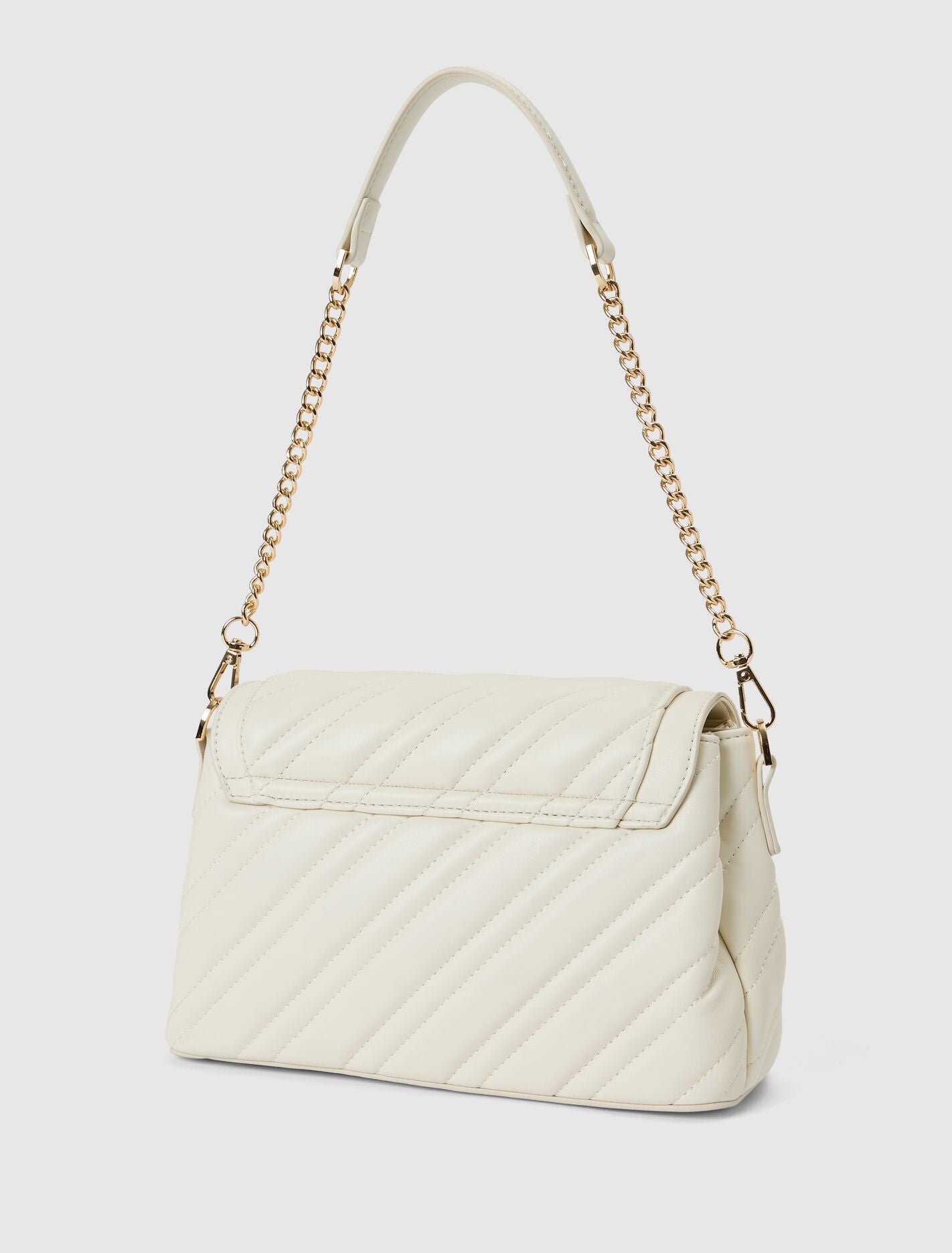 Madeline Medium Quilt Shoulder Bag Ivory | Forever New