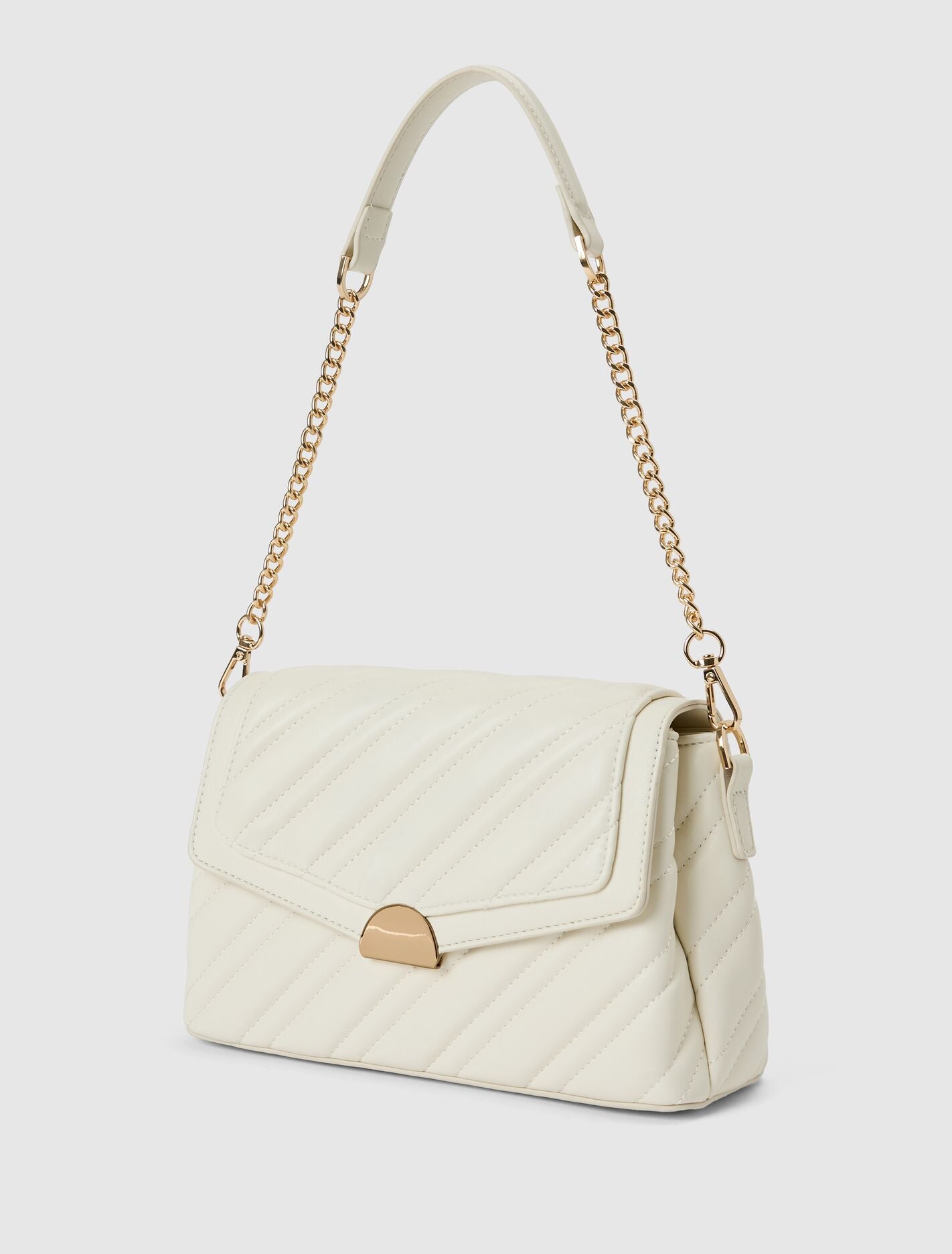 Madeline Medium Quilt Shoulder Bag Ivory | Forever New