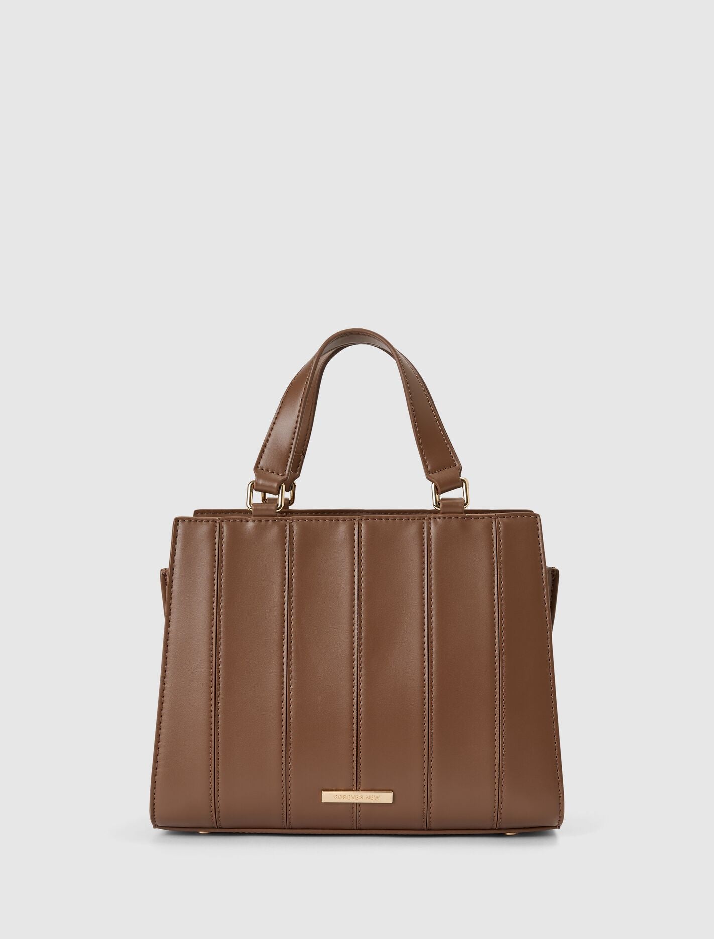 Mila Medium Panel Tote Bag 0 Mocha Forever New