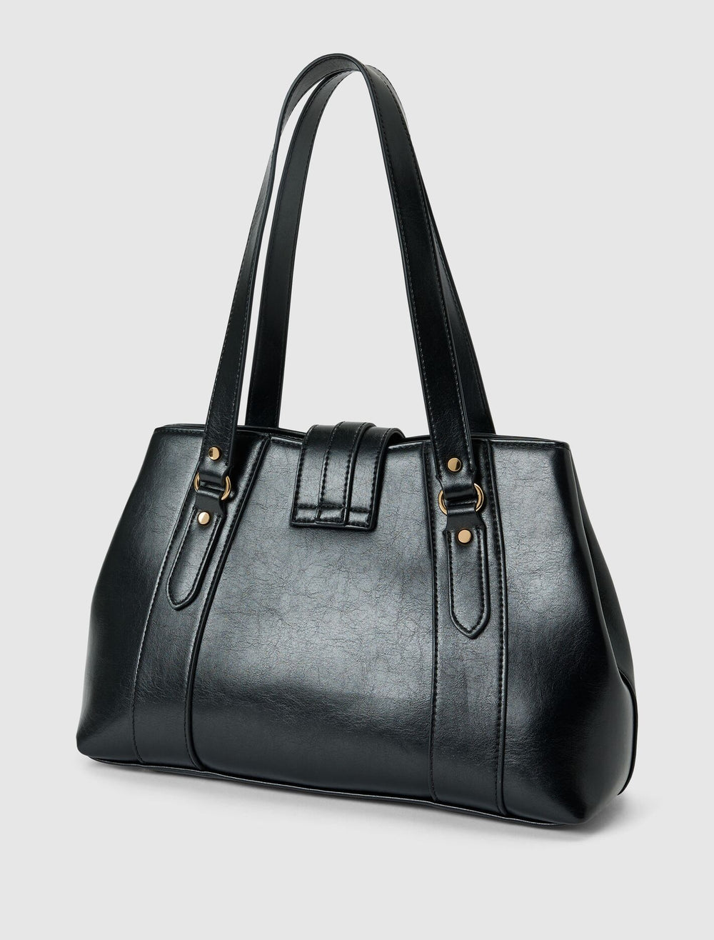 Riley Retro Lock Tote Bag Black | Forever New