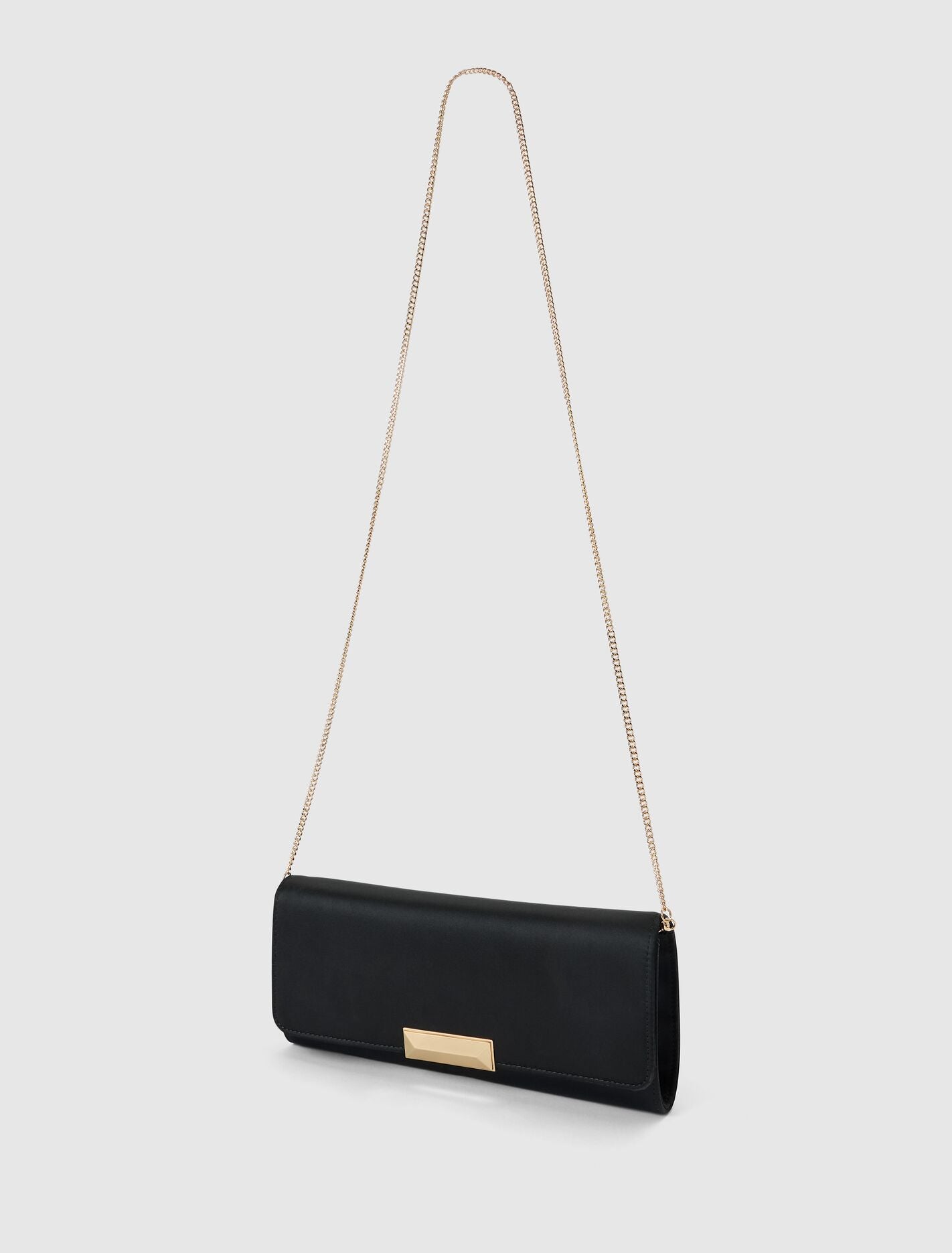 Dina Satin Elongated Clutch Forever New