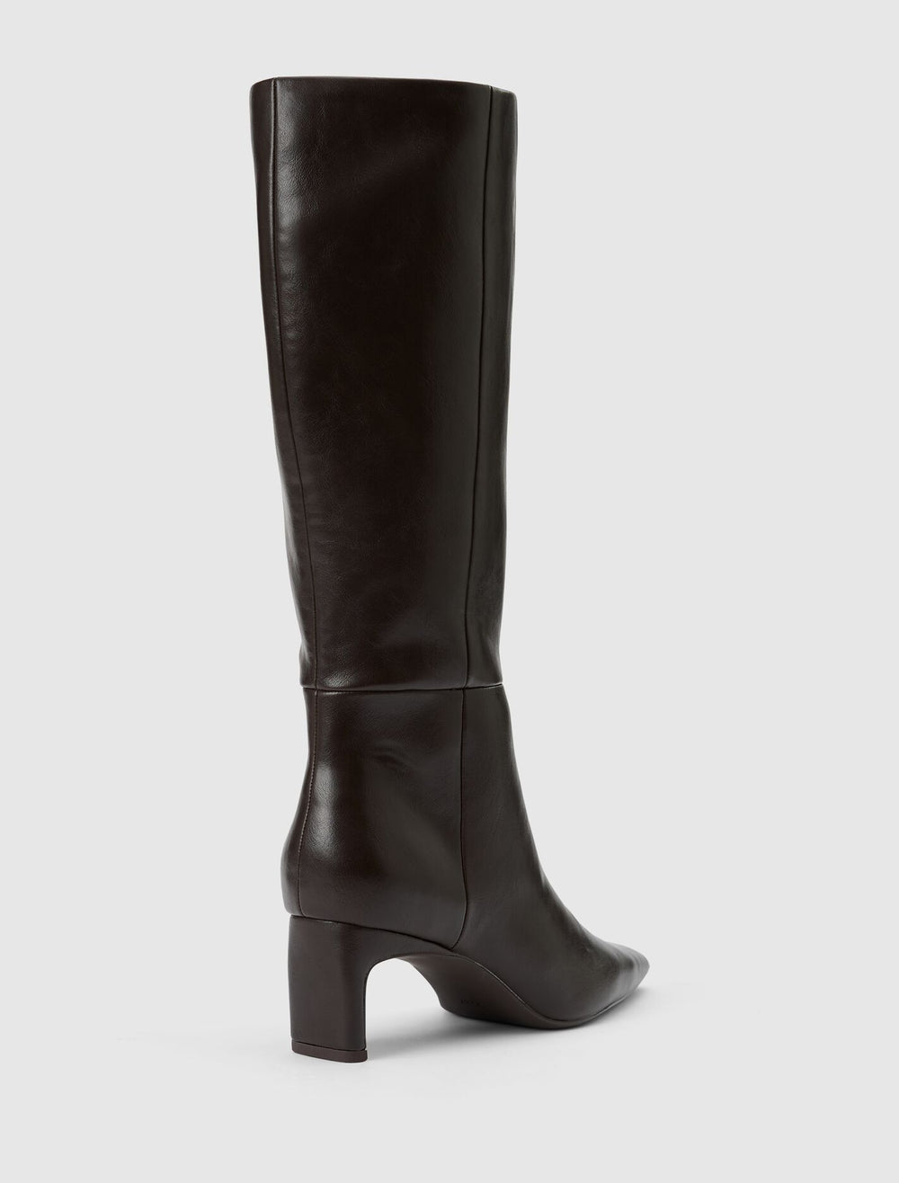 Callie Knee Length Chisel Toe Boot Chocolate Brown | Forever New