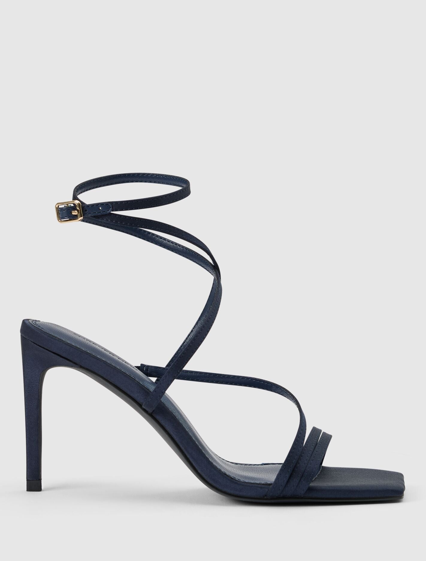 Monica 2 Ankle Wrap Heeled Sandal Navy Forever New