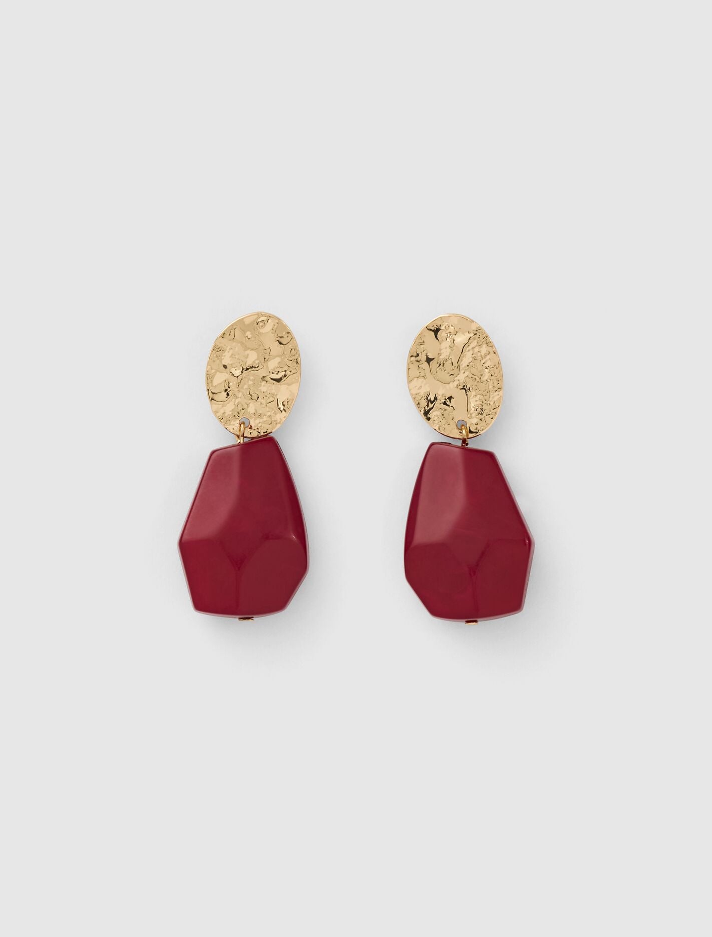Stacey Stone Drop Earrings 0 Red Currant Gold Forever New