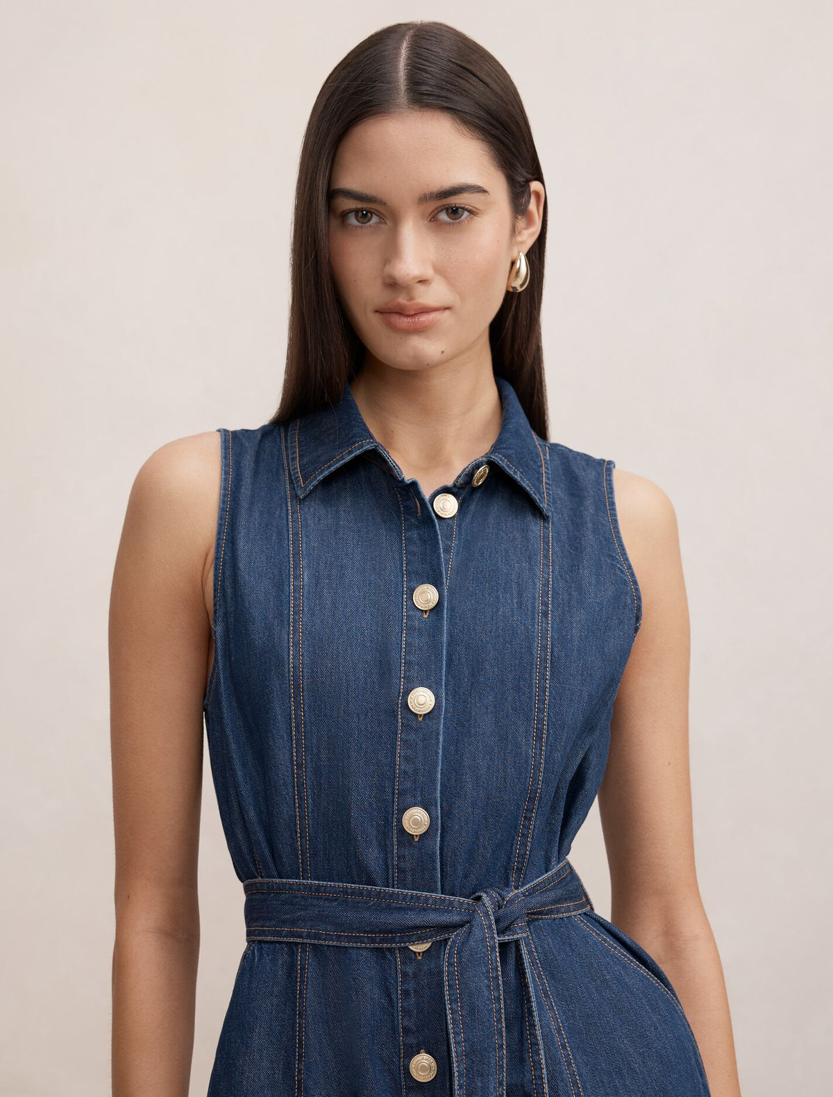 Hailey Halter Denim Dress Forever New