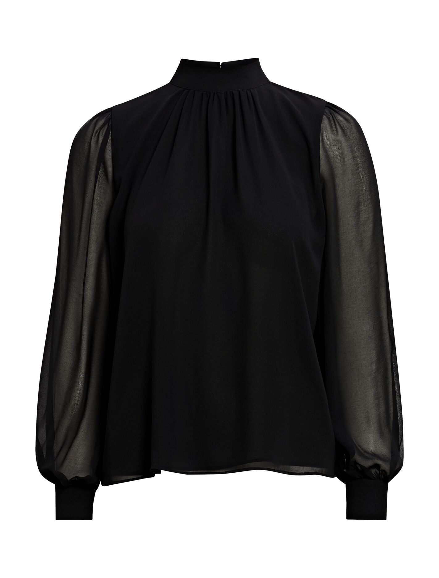 Deja Sheer Blouse Black | Forever New
