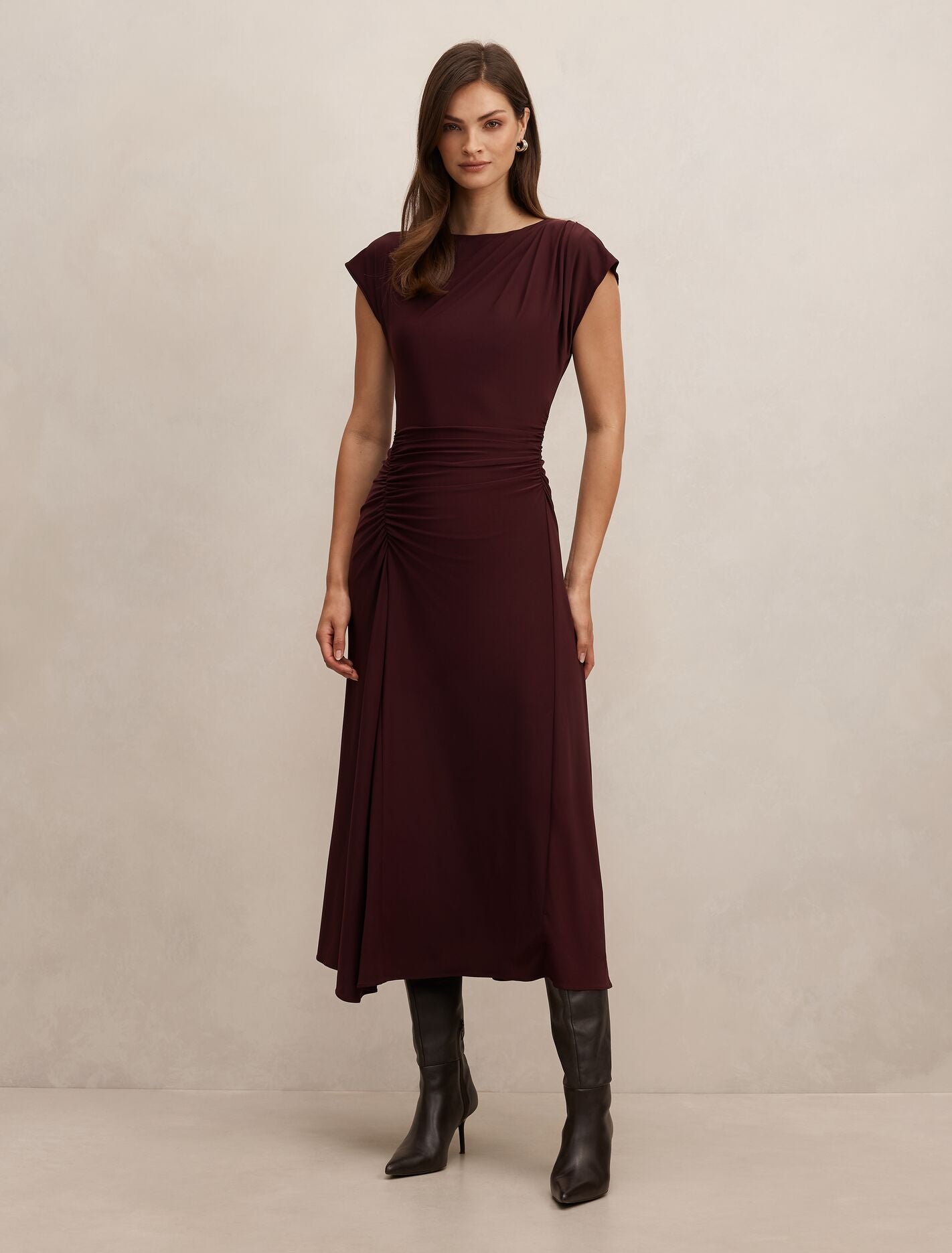 Marissa Jersey T-Shirt Midi Dress Midnight Plum Forever New