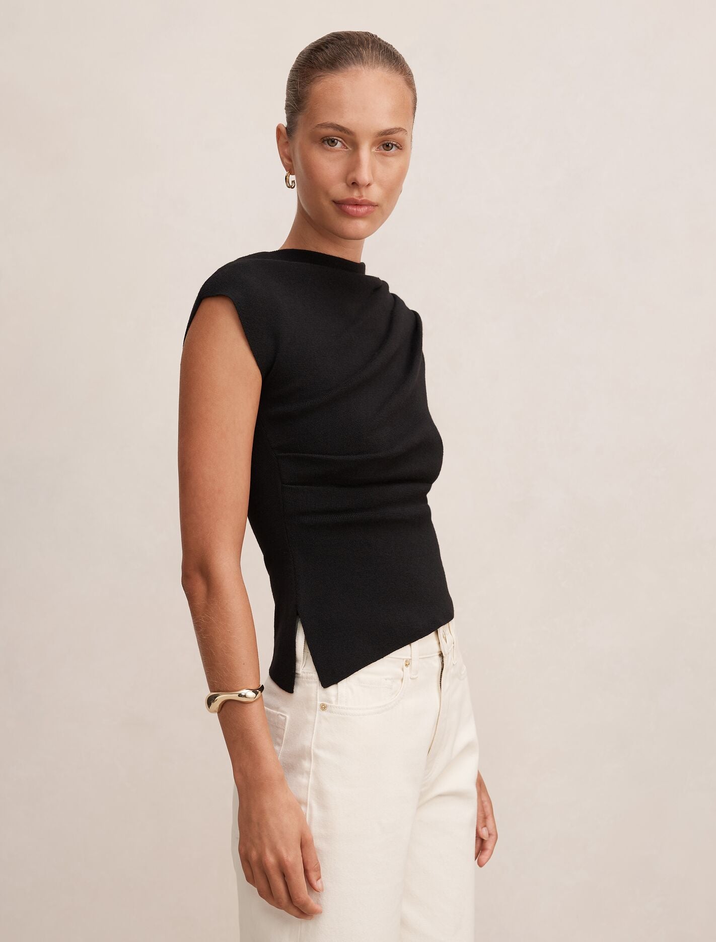 Eleni Asymmetric Knit Top Forever New