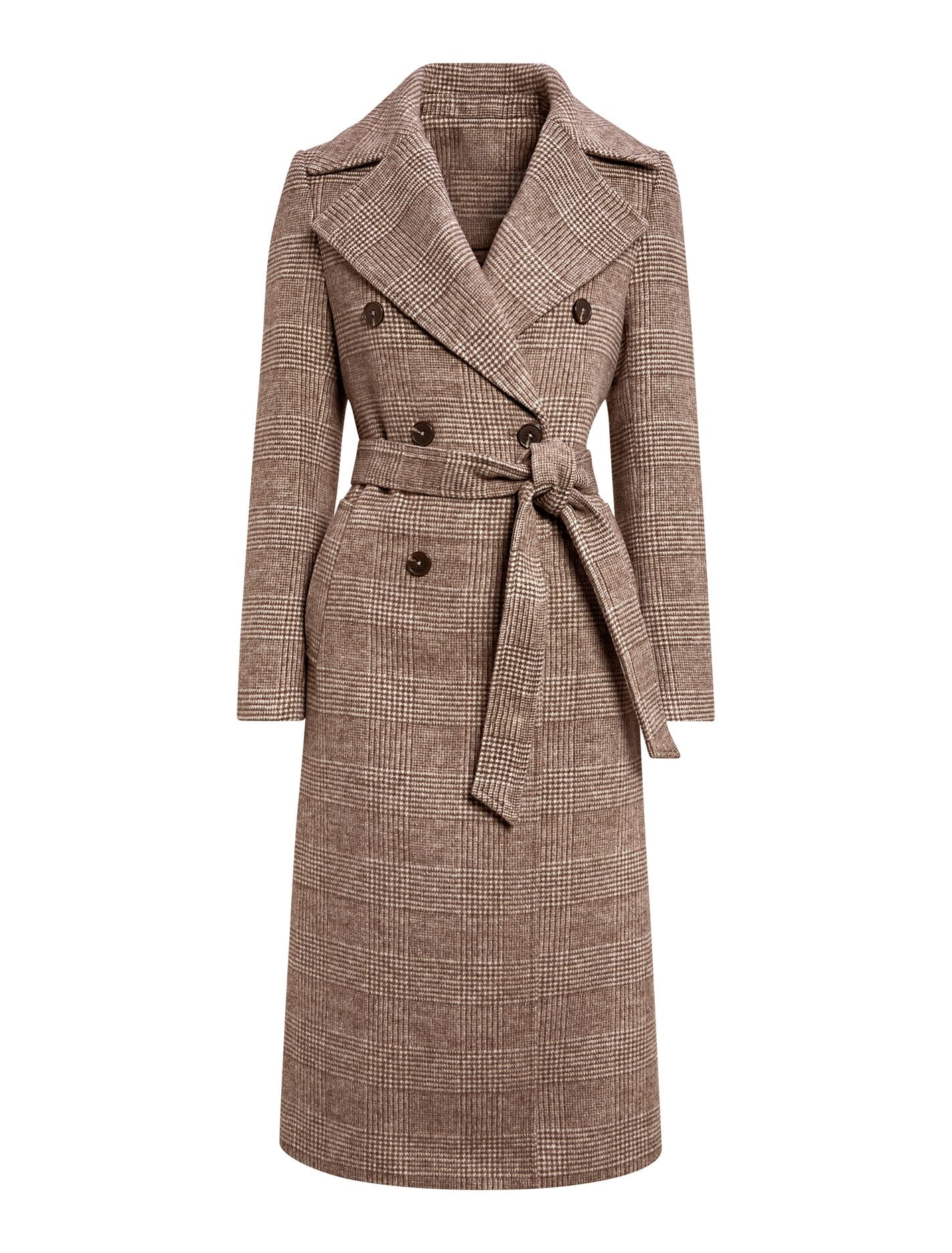 Charlie Check Coat Mid Brown Check Set | Forever New