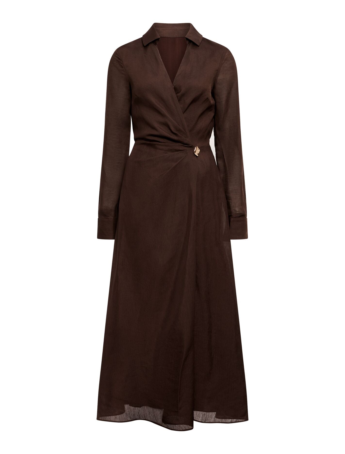 Francesca Linen Shirt Midi Dress Forever New