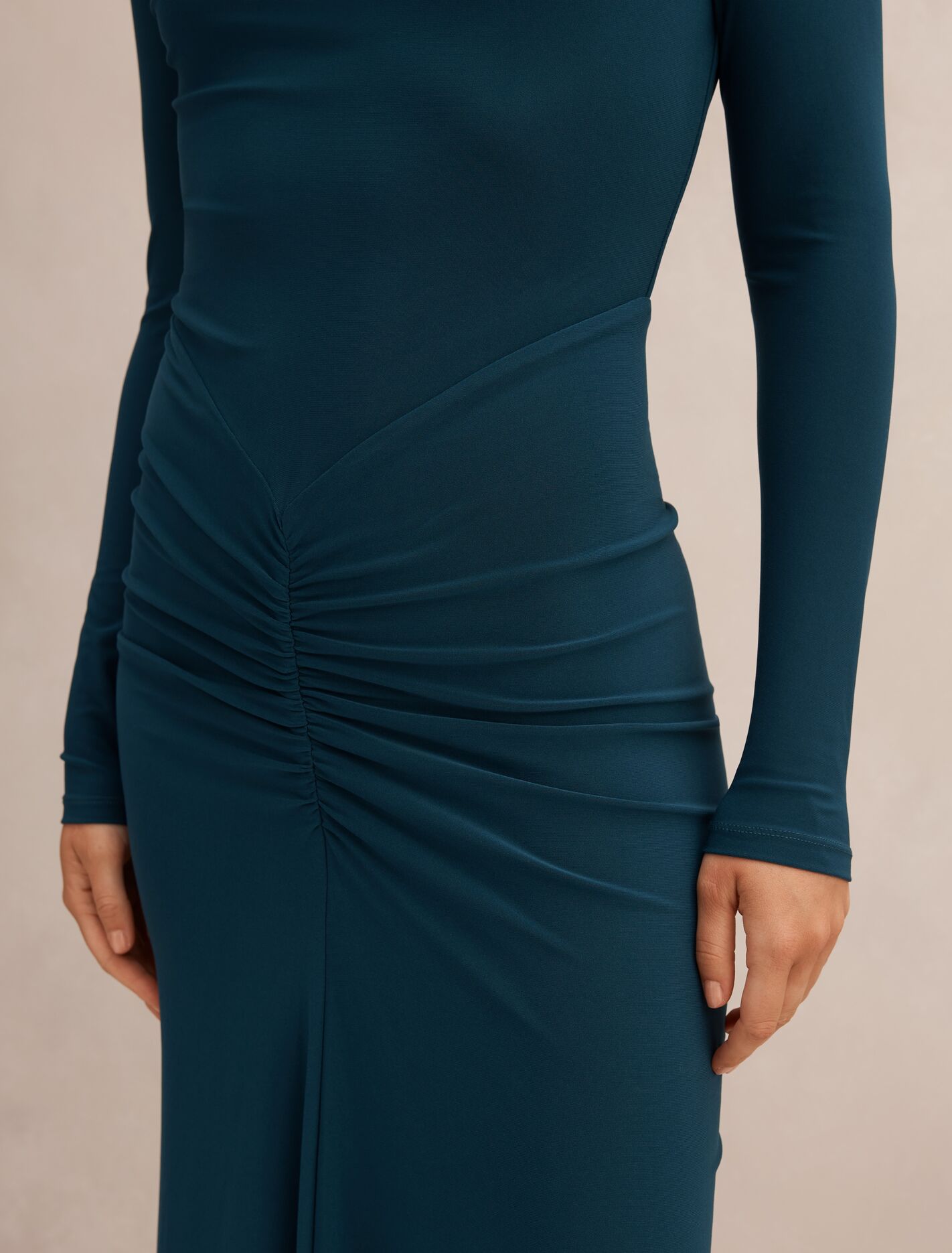 Avery Ruched Jersey Maxi Dress Forever New