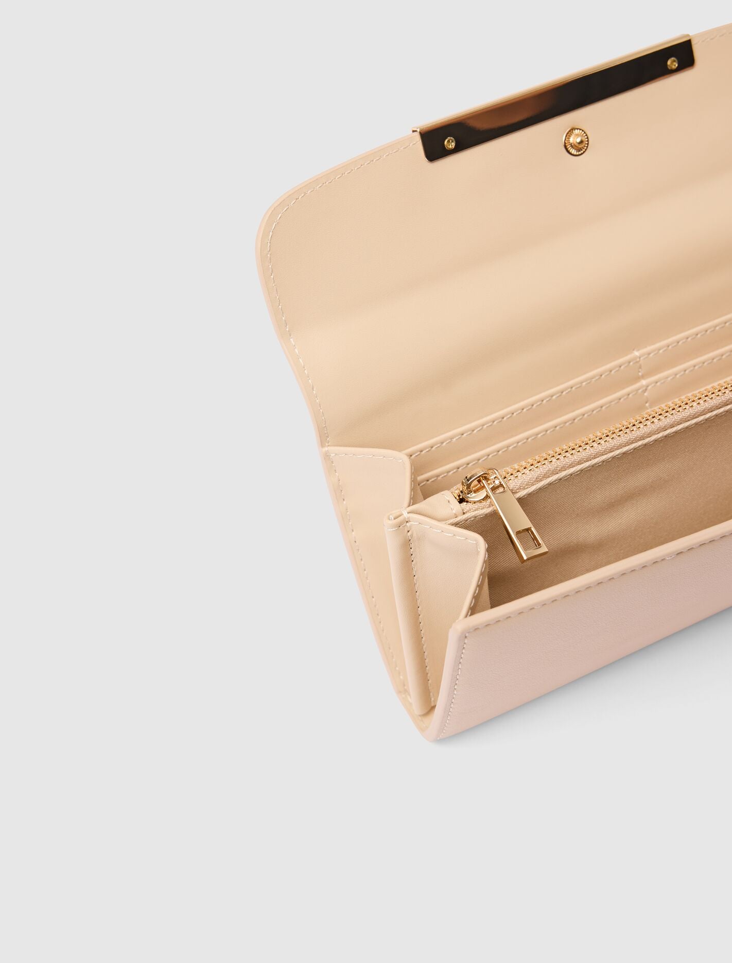 Pierre Plate Large Wallet Nude | Forever New