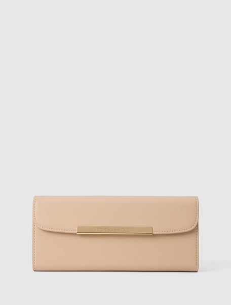 Pierre Plate Large Wallet Nude | Forever New