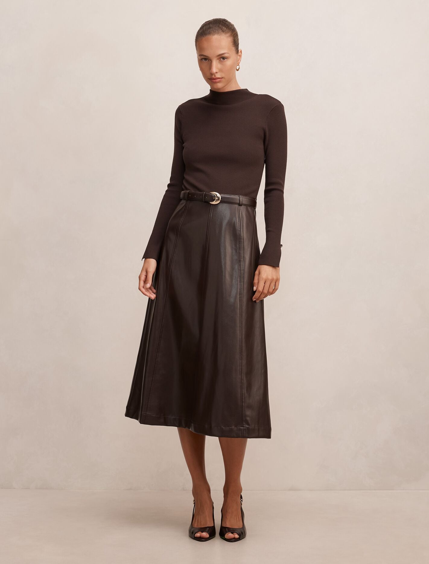 Monique Pu A-Line Dress Chocolate Forever New