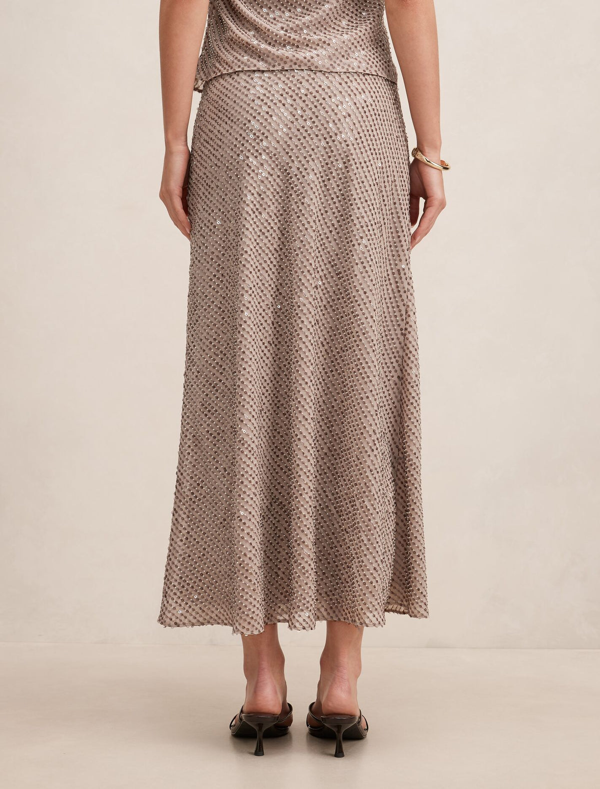 Amara Sequin Midi Skirt Forever New