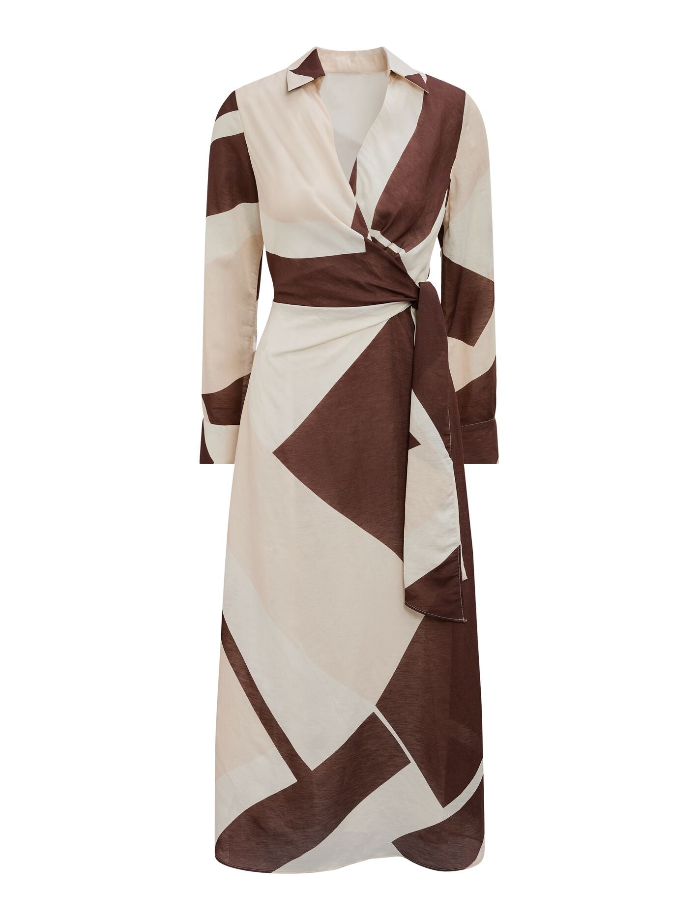 Angelina Long Sleeve Tie Midi Dress