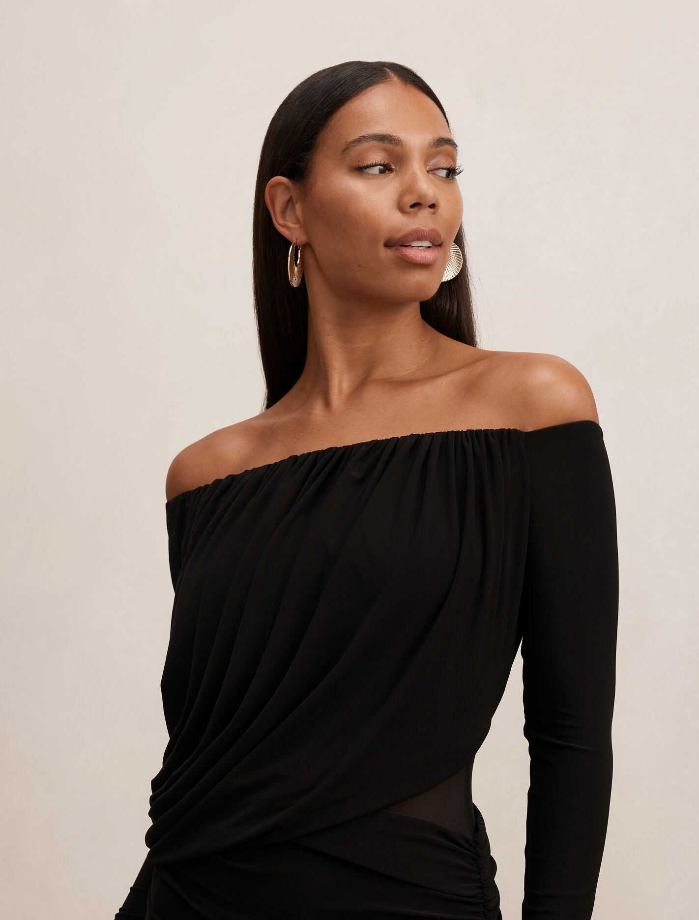 Belinda Bardot Draped Maxi Dress Forever New