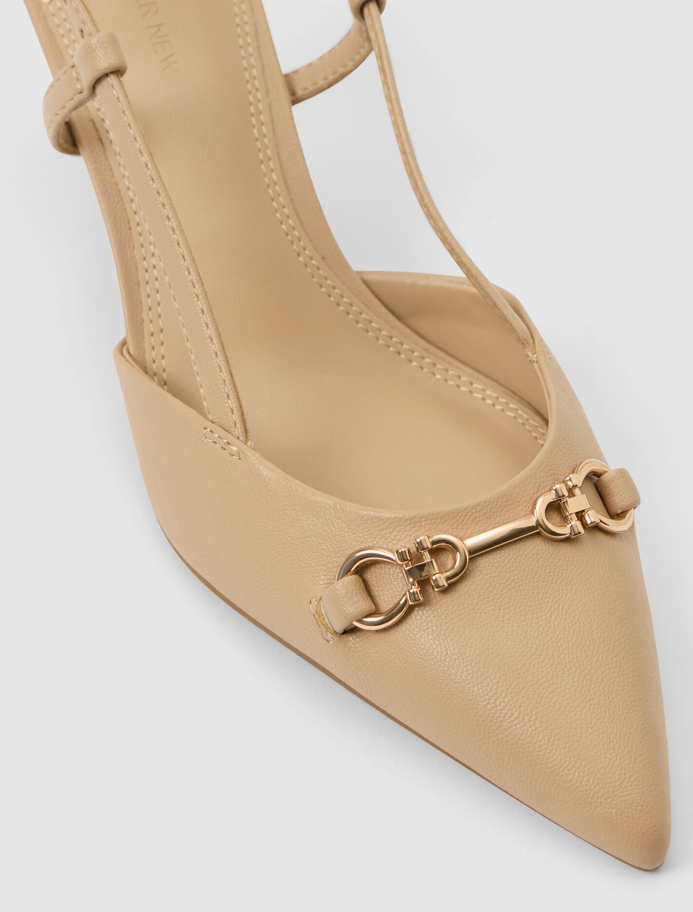 Camille 2 Slingback Mid Heel Nude | Forever New