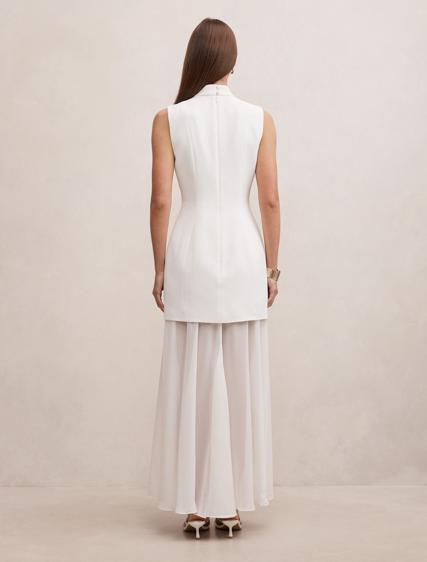 Pearl High Neck Underlay Dress Forever New