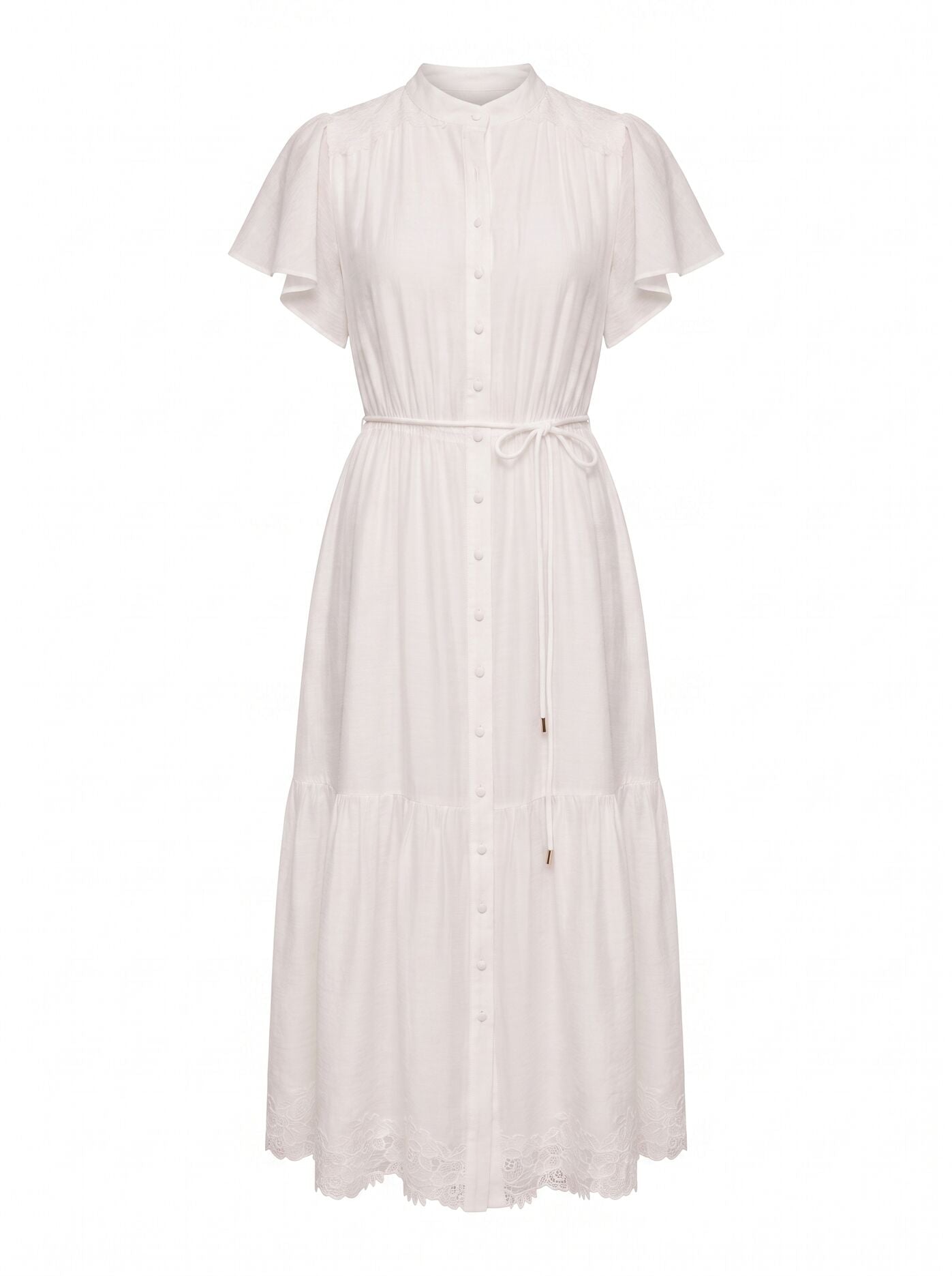 Harriet Lace Detail Midi Dress Forever New