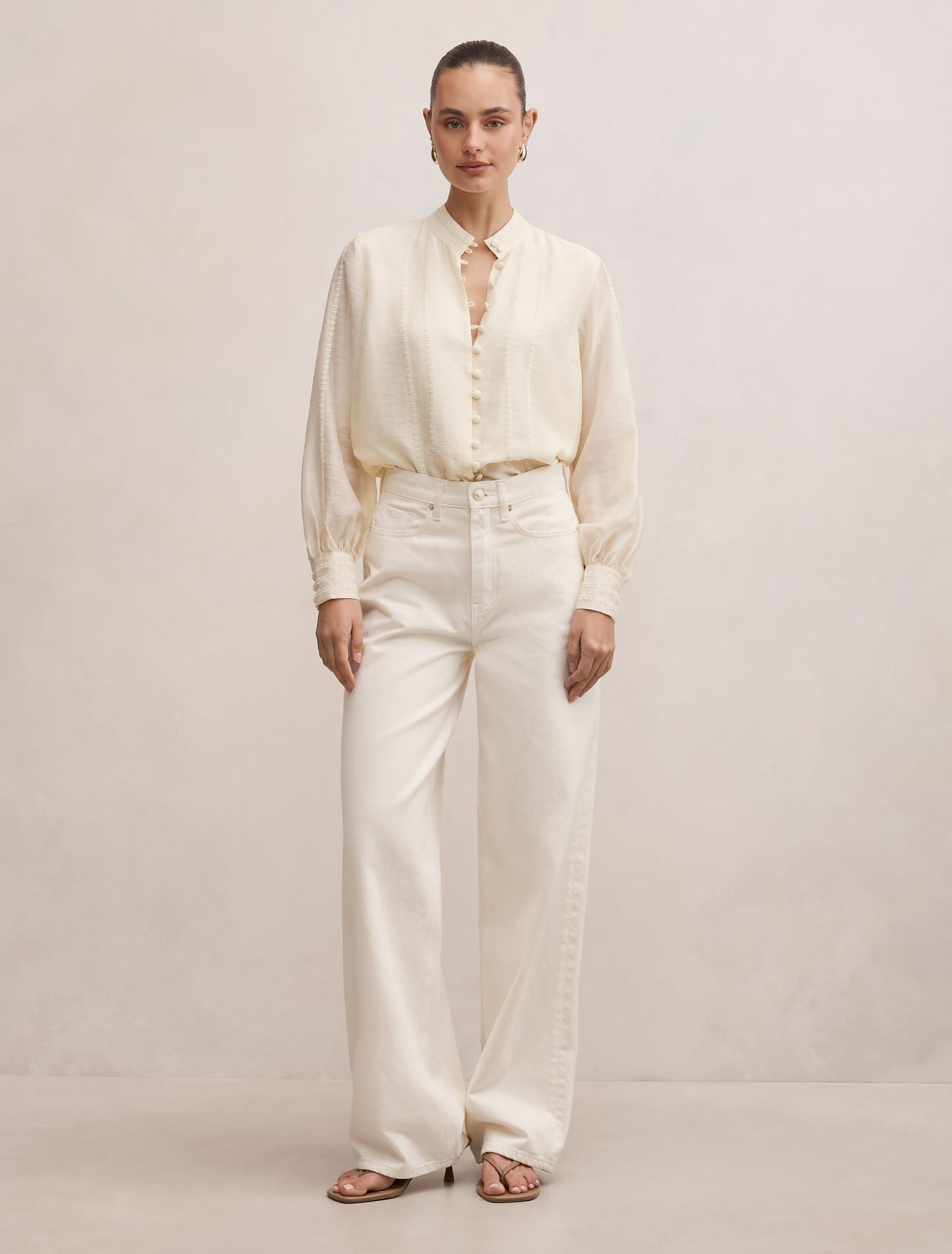 Astra Lace Trim Blouse Soft Yellow | Forever New