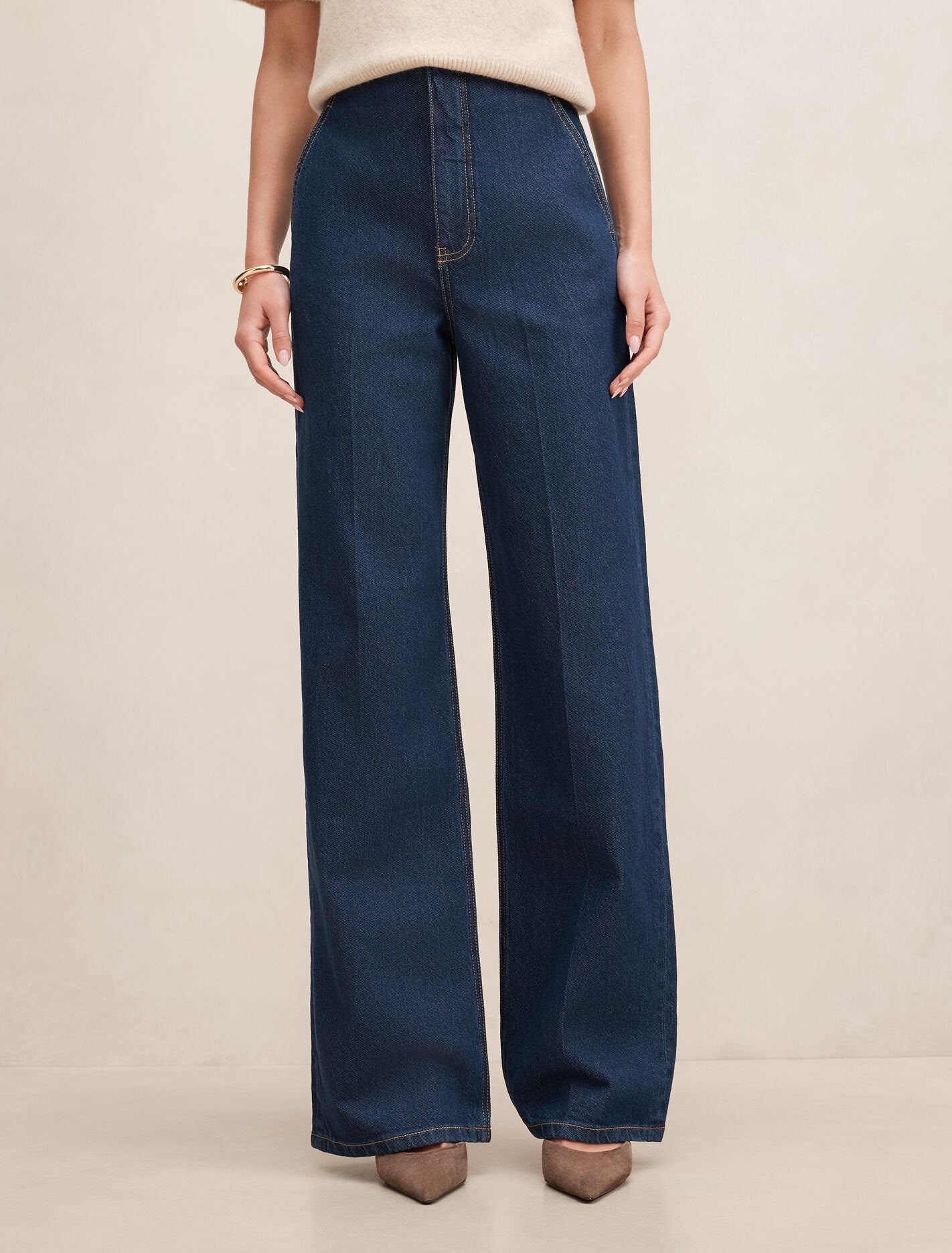Audrey Wide Leg Jeans Rinse Wash | Forever New
