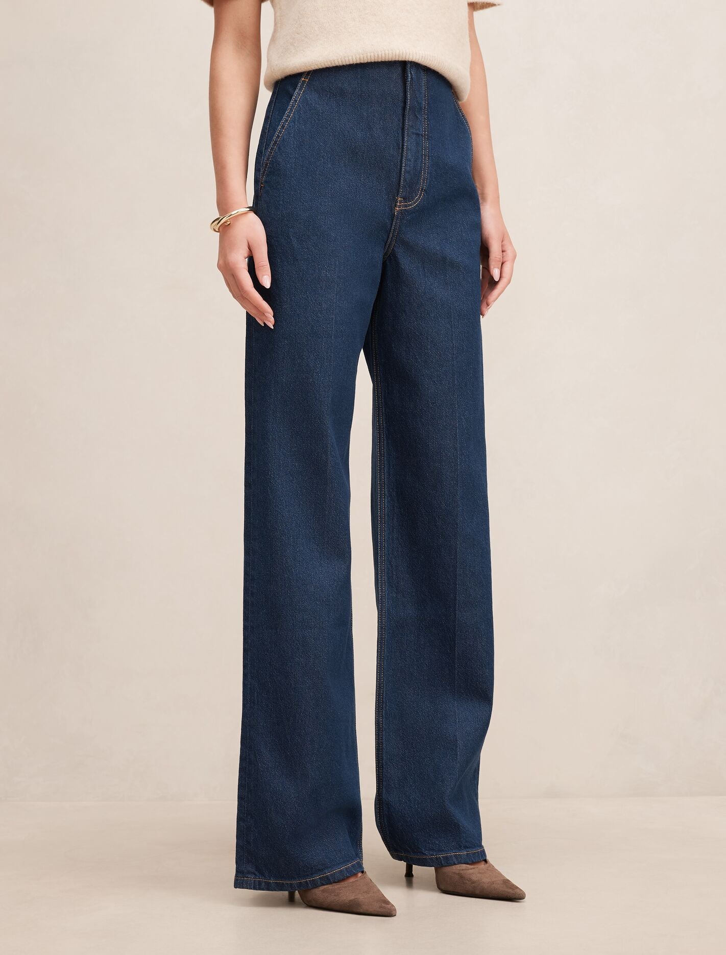 Audrey Wide Leg Jeans Rinse Wash | Forever New