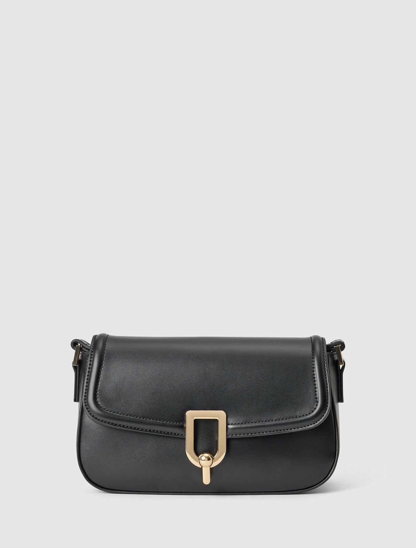 Carly Curve Lock Shoulder Bag 0 Black Forever New