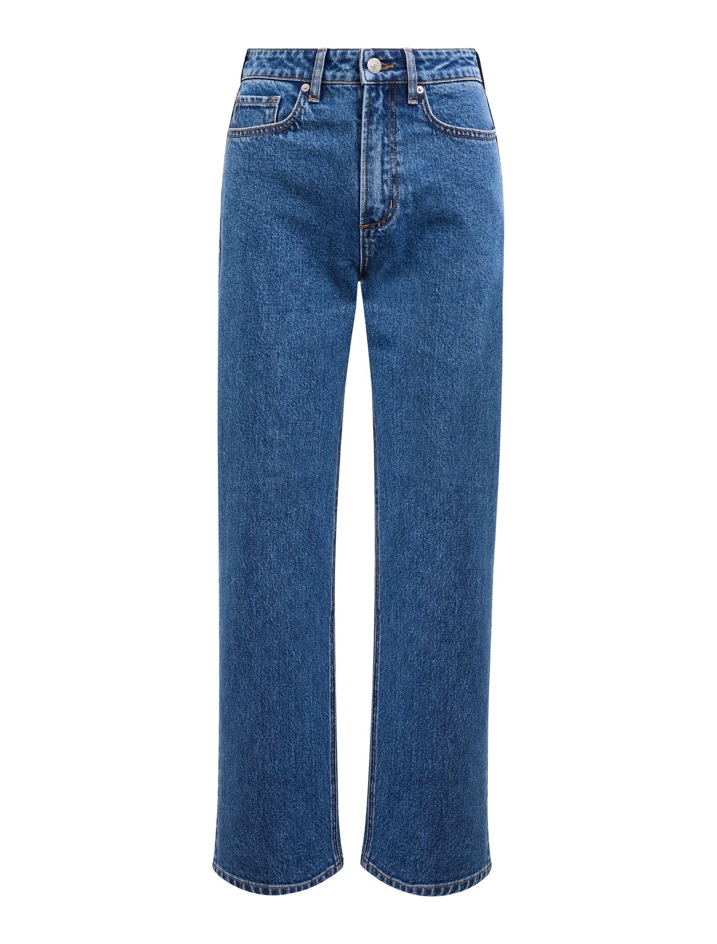 Nicki Mid-Rise Straight Jeans Mid Wash | Forever New