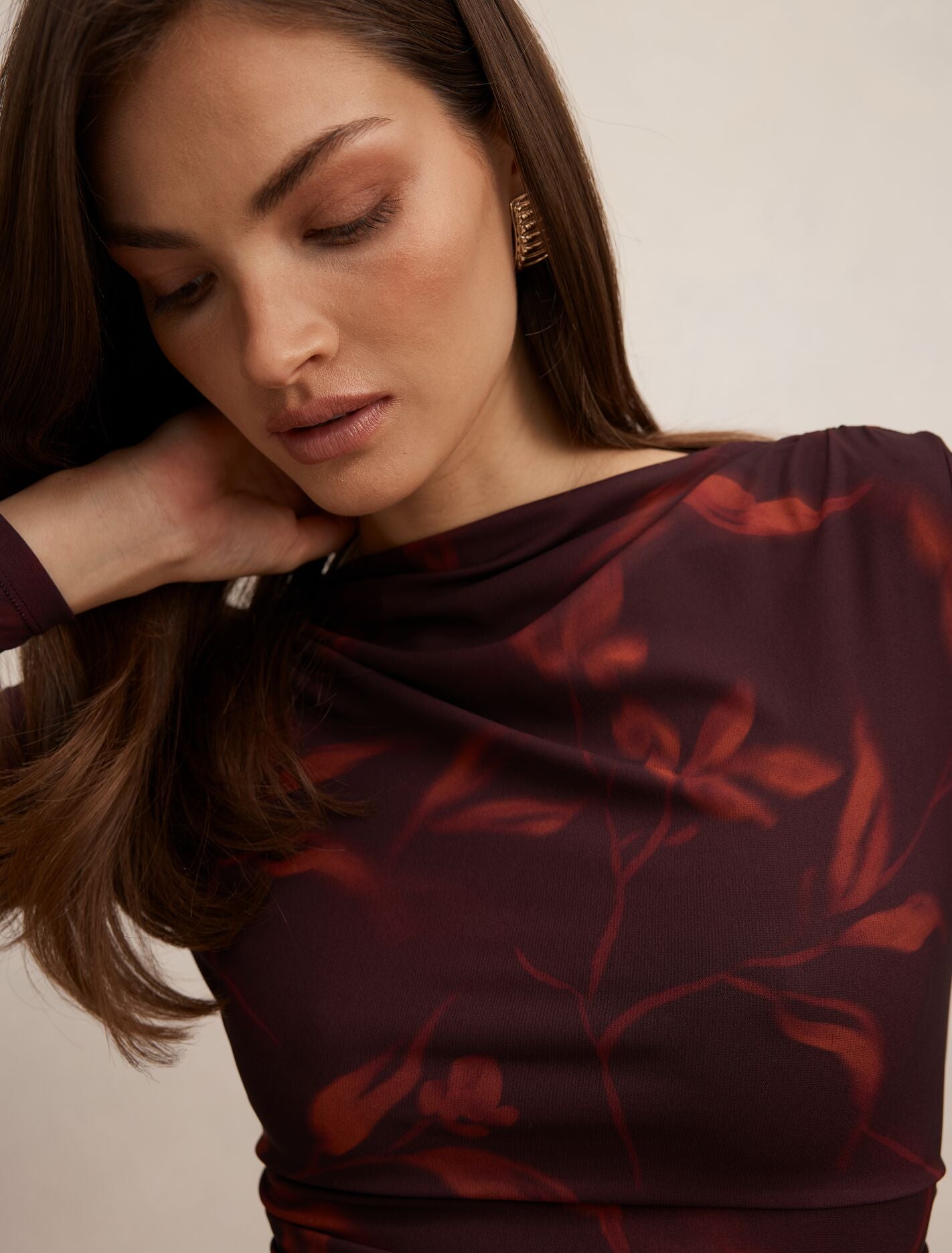 Monte Mesh Long Sleeve Top Paloma Floral Co-Ord | Forever New
