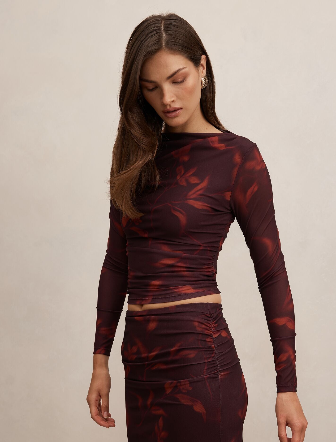 Monte Mesh Long Sleeve Top Forever New