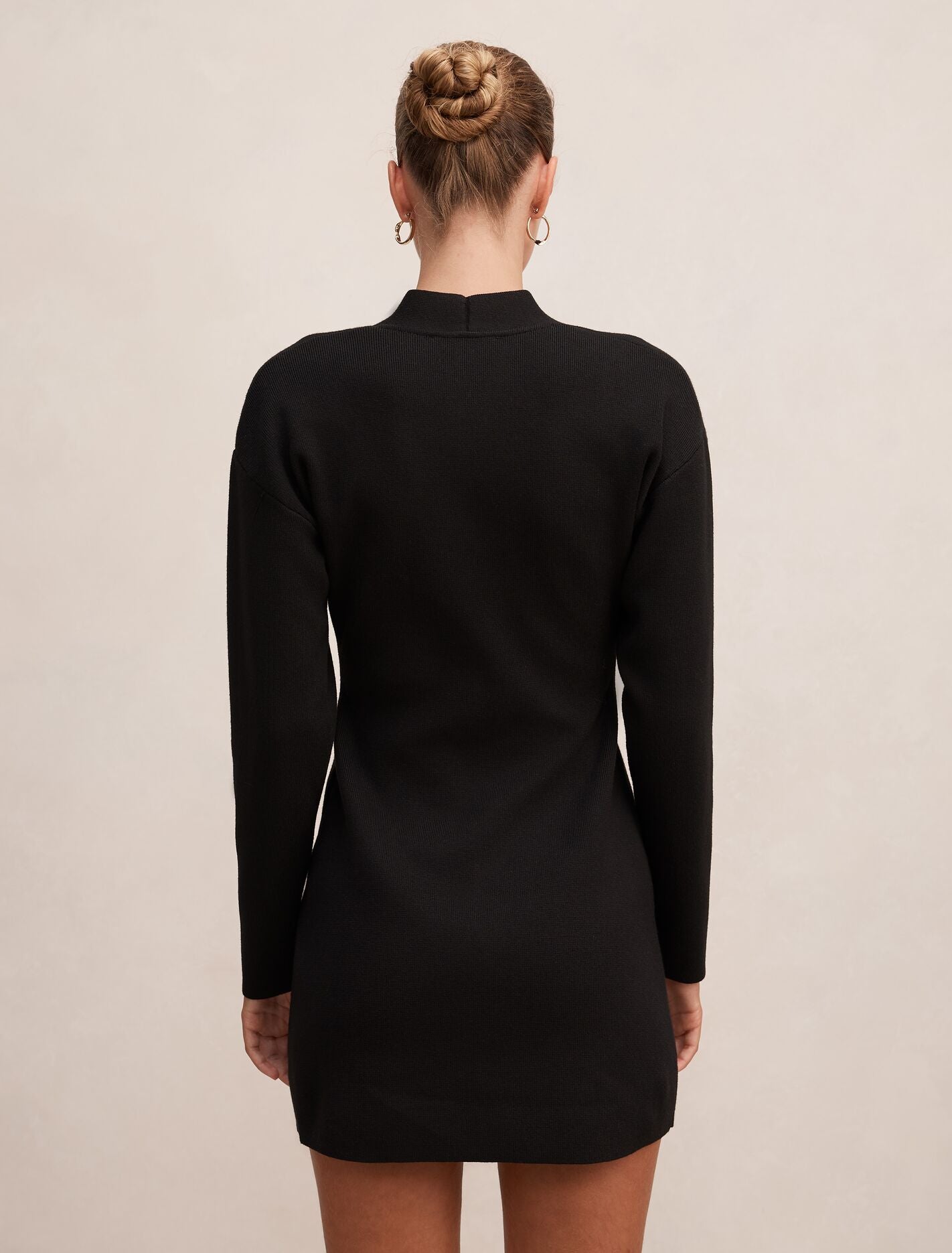 Victoria Sculpted Knit Dress Black | Forever New