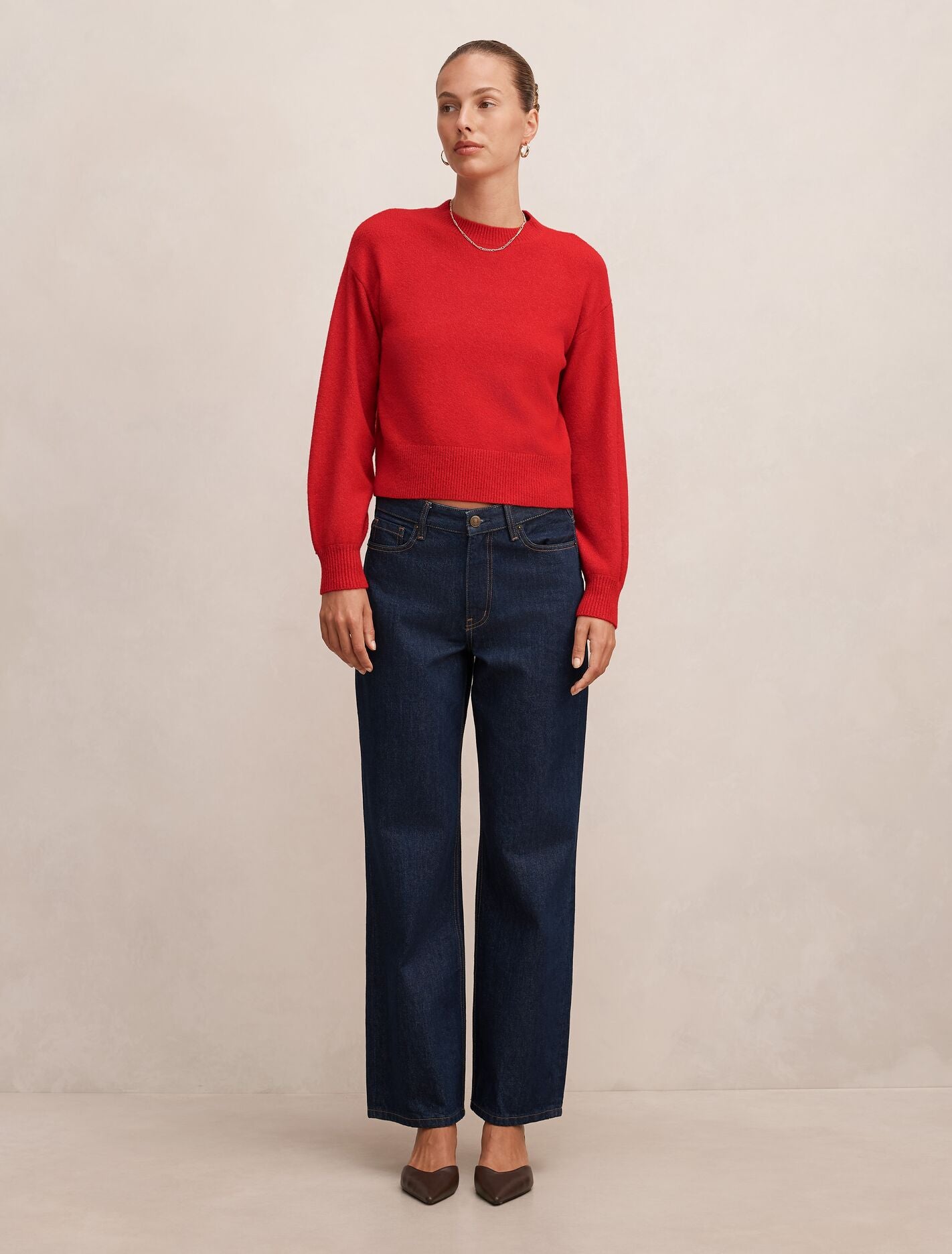 Ruby Crew Neck Sweater Salsa | Forever New
