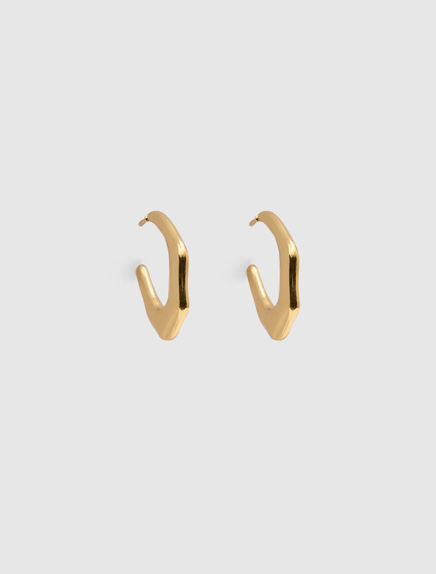 Otis Waterproof Organic Hoop Earrings 0 Gold Plated Forever New