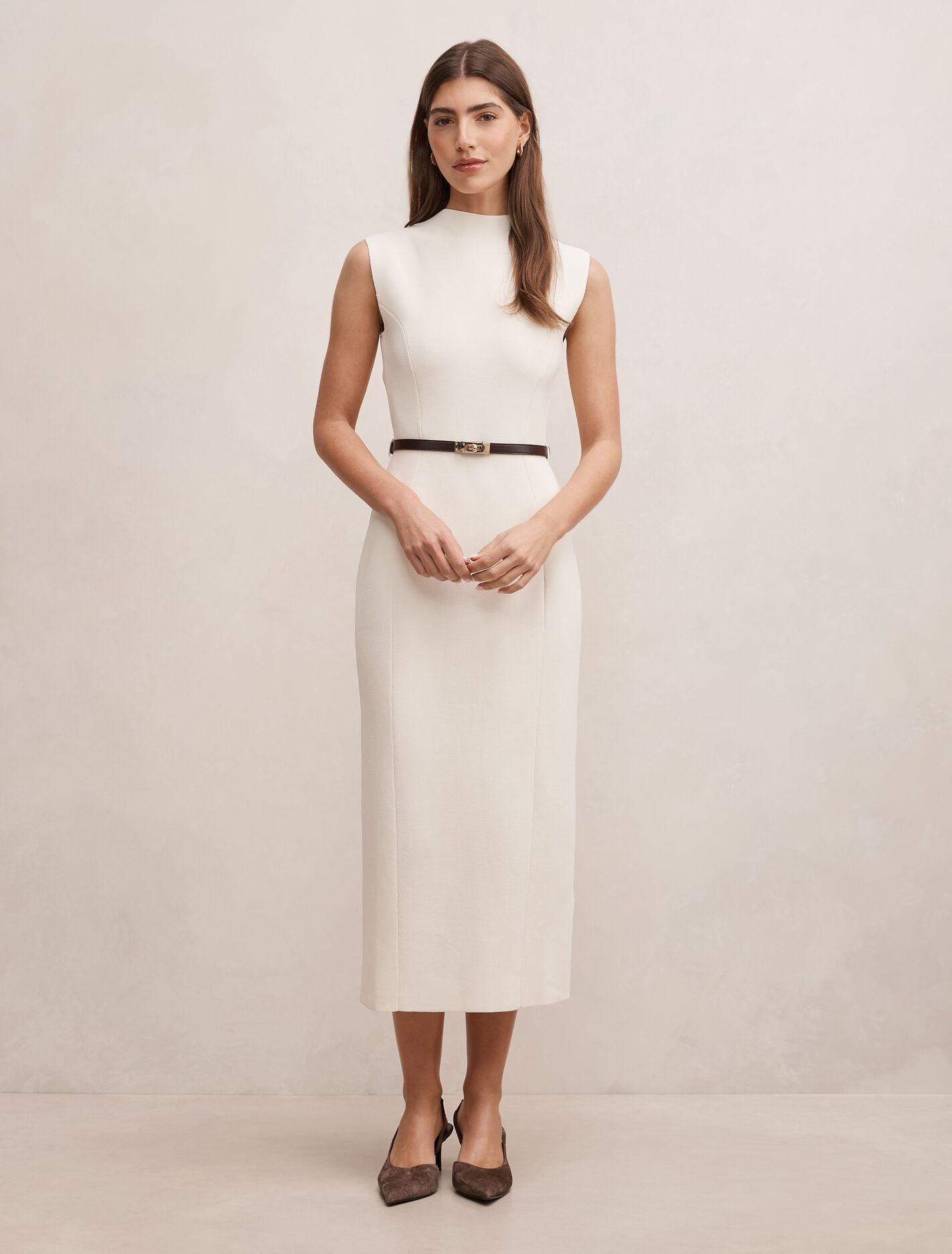 Cadence Milano Stitch Dress Cream Forever New