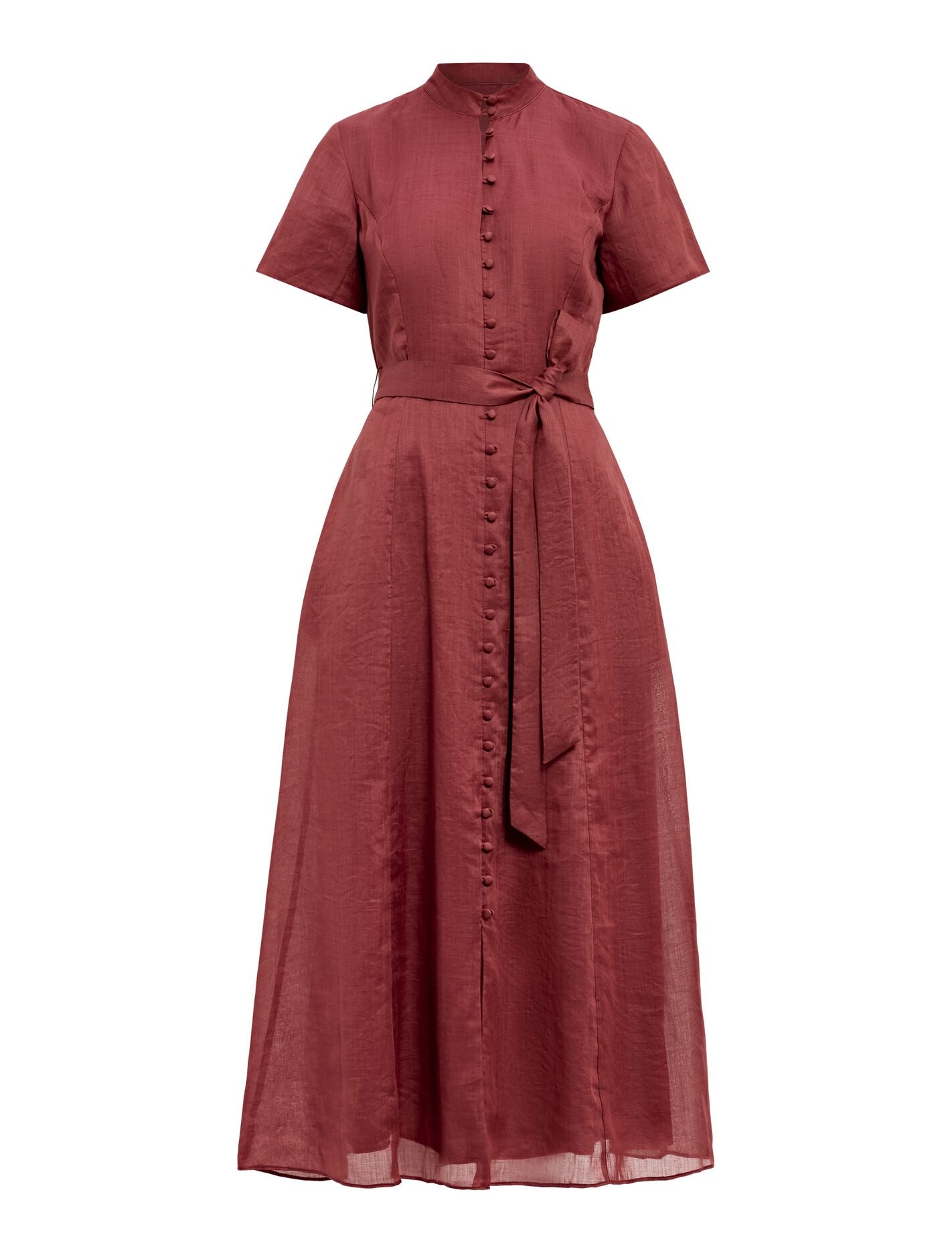 Therese Short Sleeve Midi Dress Red Currant | Forever New