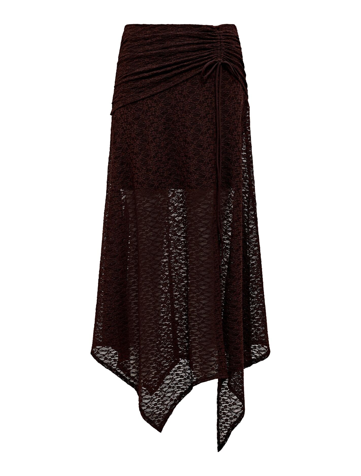 Alex Hanky Hem Lace Skirt Chocolate Co-Ord | Forever New