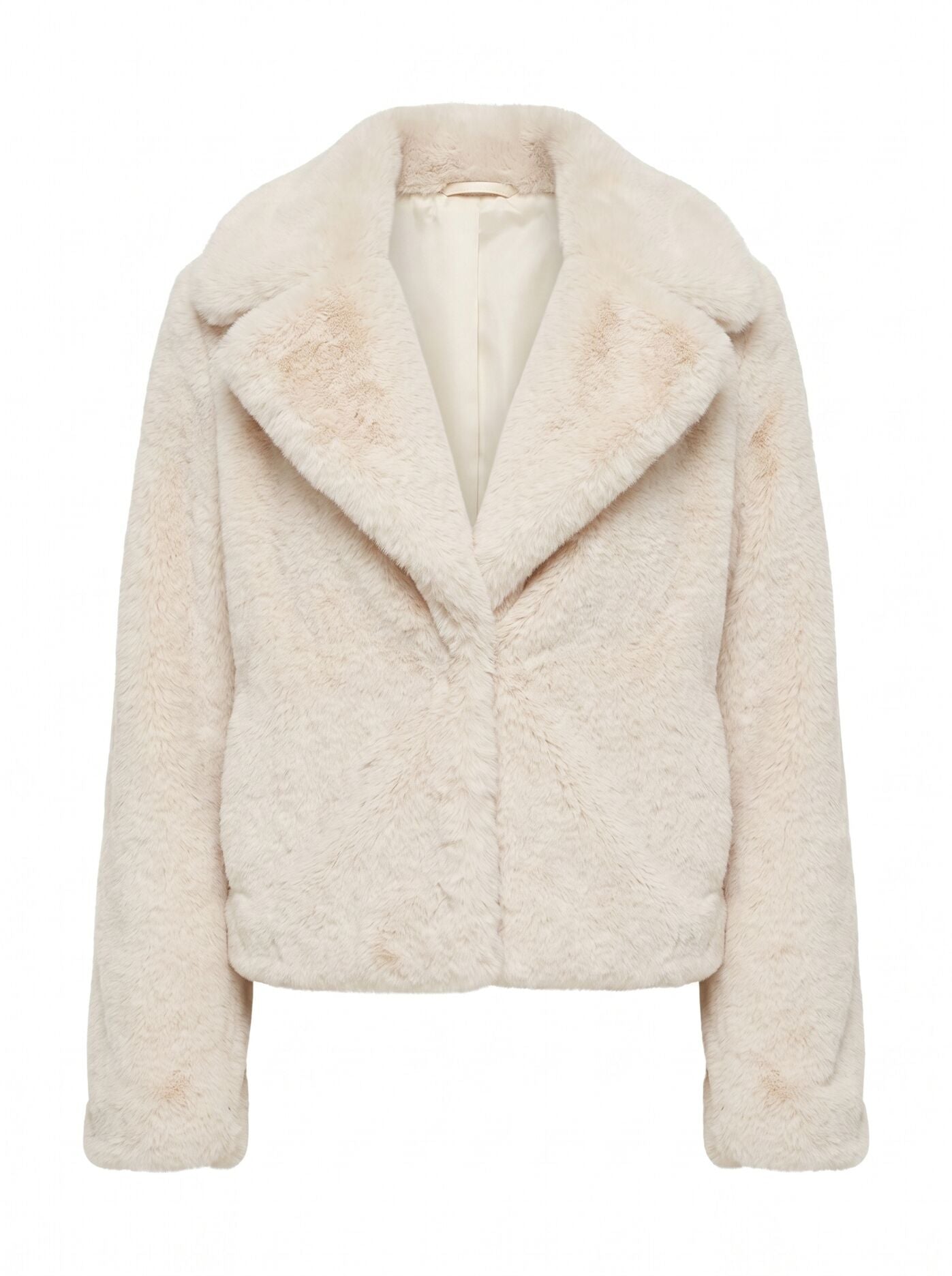 Piper Short Faux Fur Jacket Cream | Forever New
