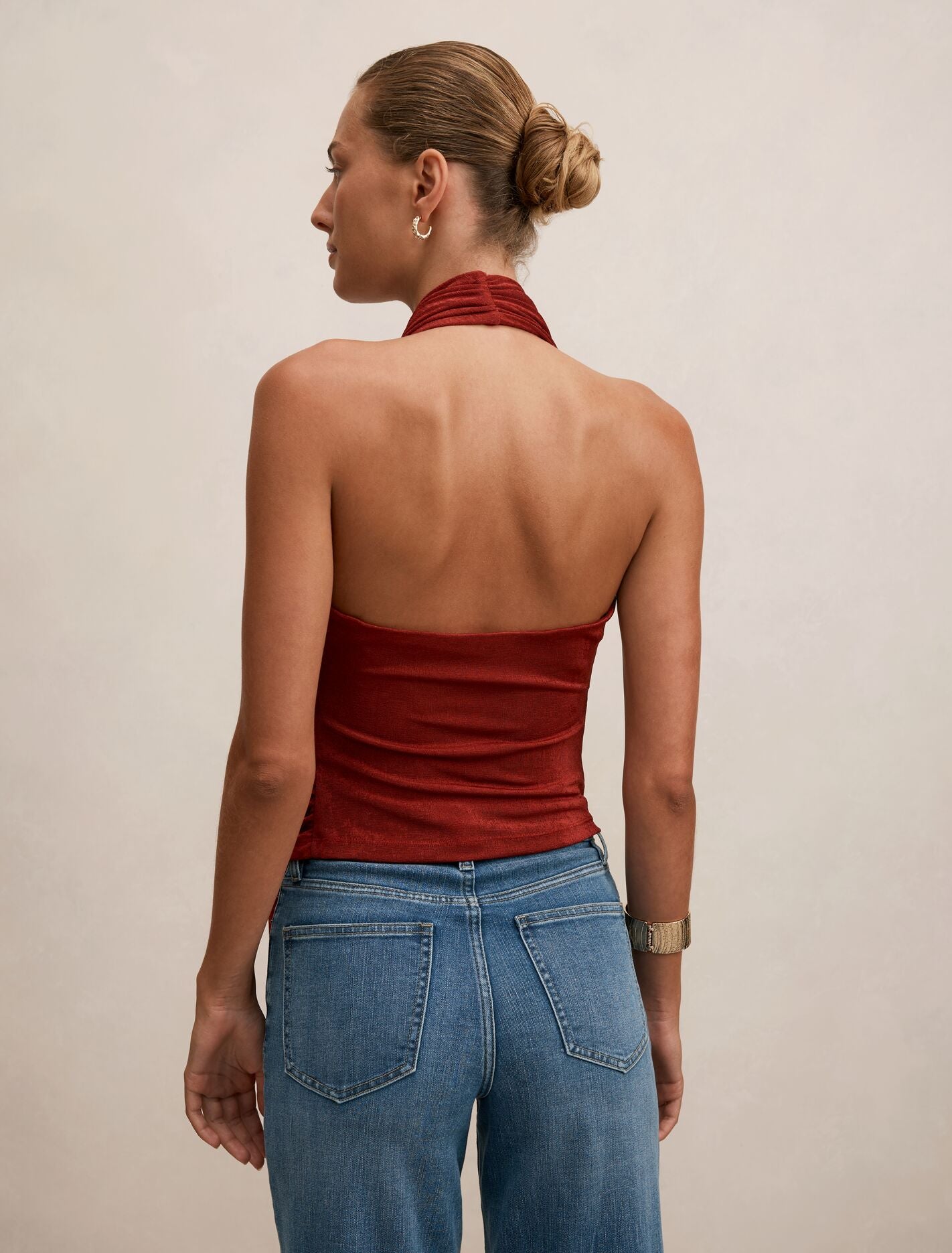 Gianna Wrap Halter Top Forever New