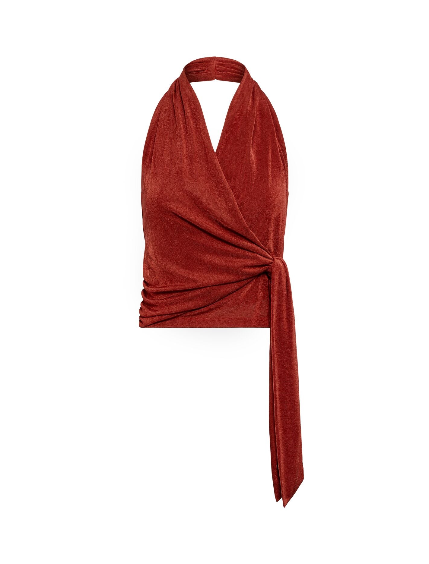 Gianna Wrap Halter Top Persian Red | Forever New
