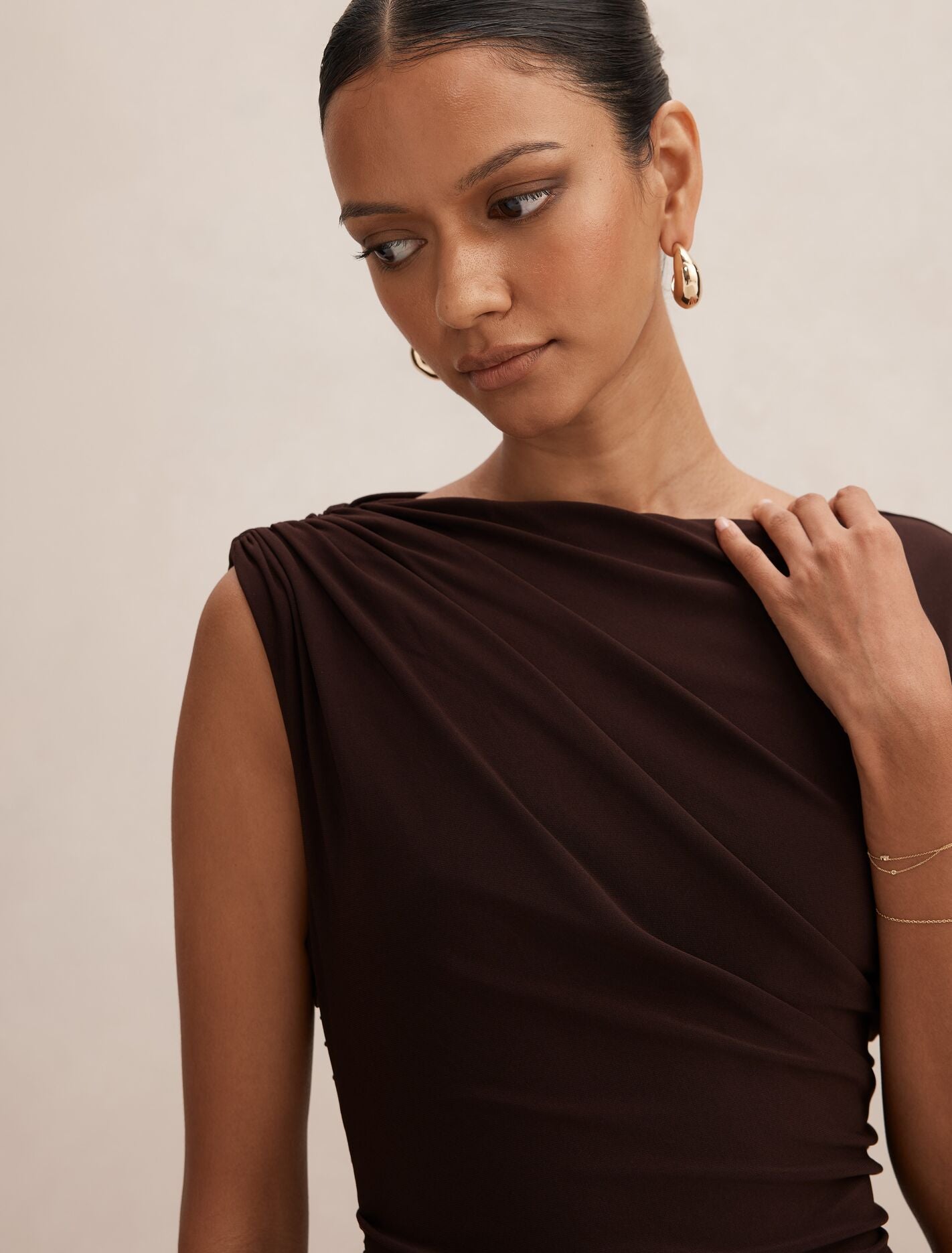 Fiora Petite Hardware Jersey Dress Forever New