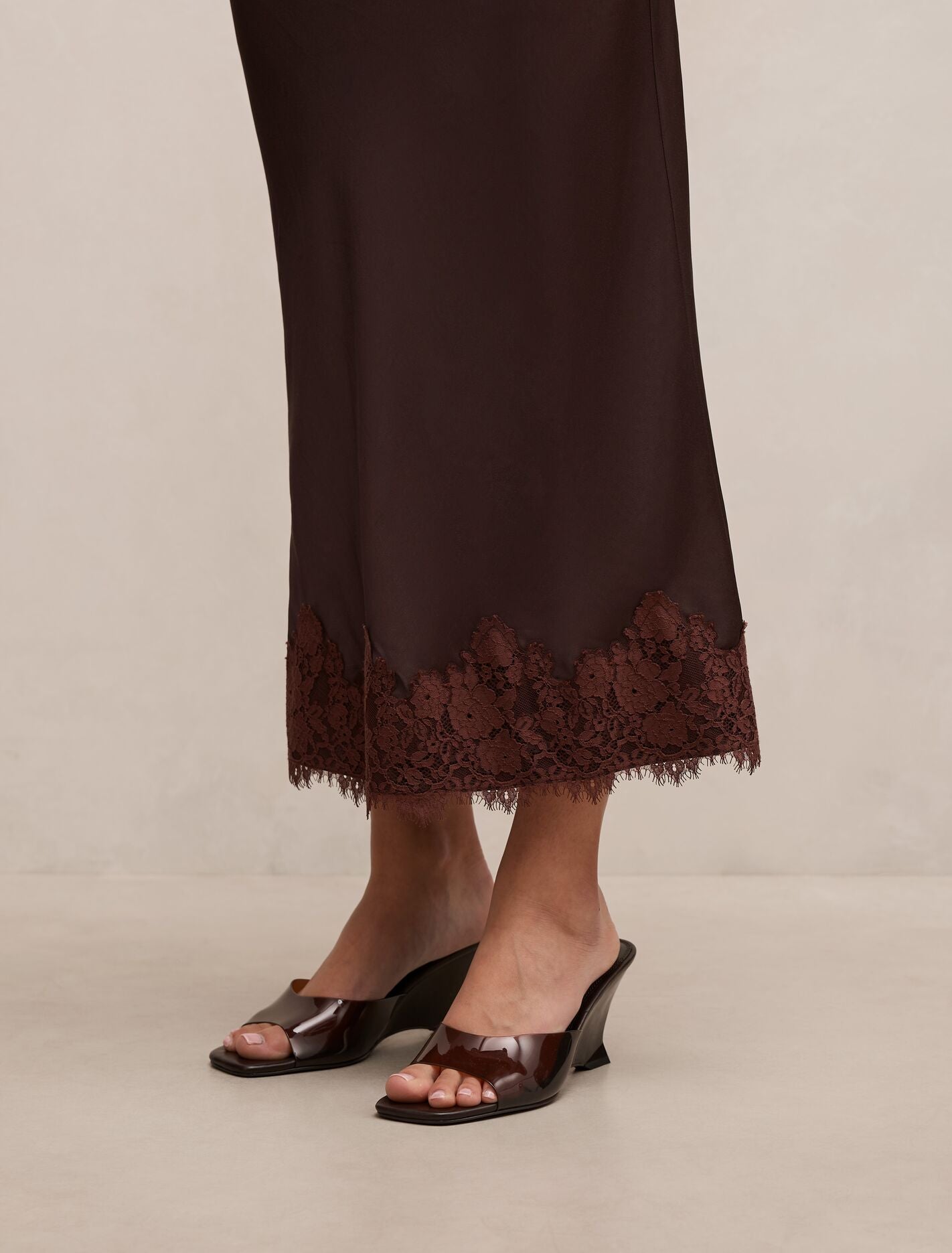 Adele Lace Trim Midi Skirt Forever New